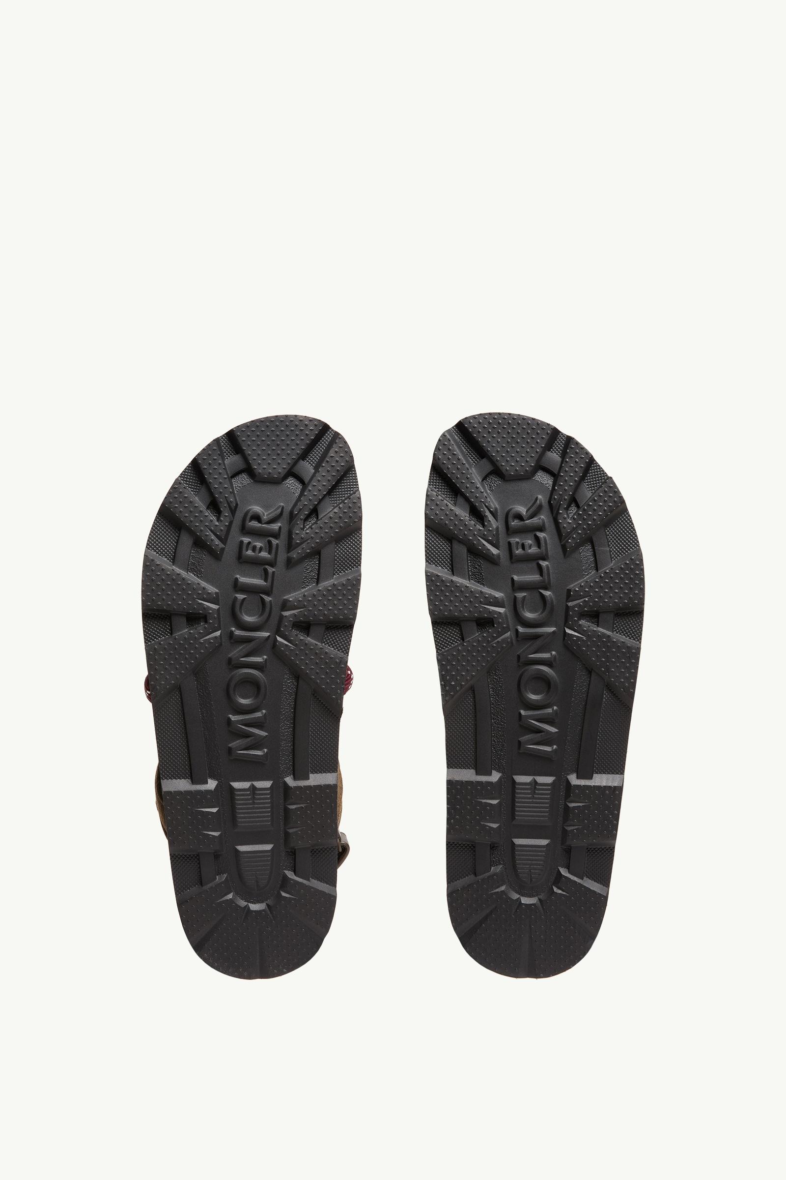 Moncler Vera Isla Leather Sandals Khaki