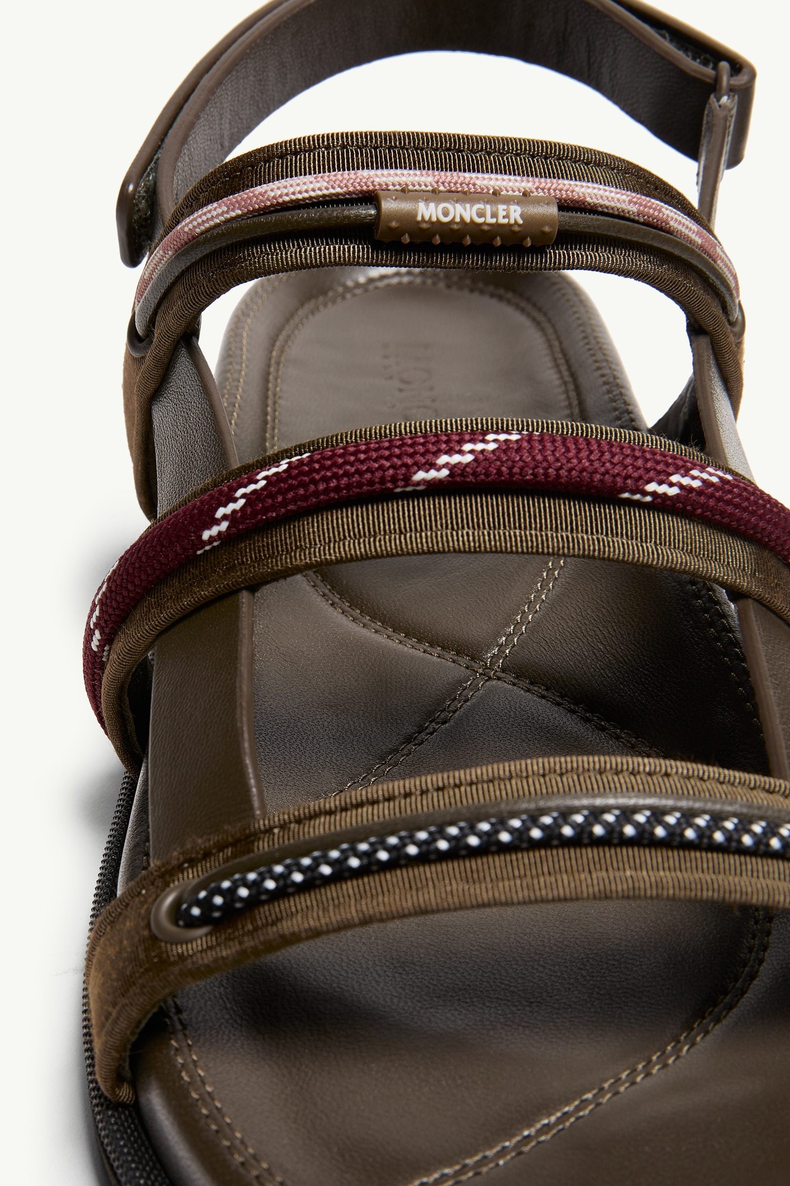 Moncler Vera Isla Leather Sandals Khaki