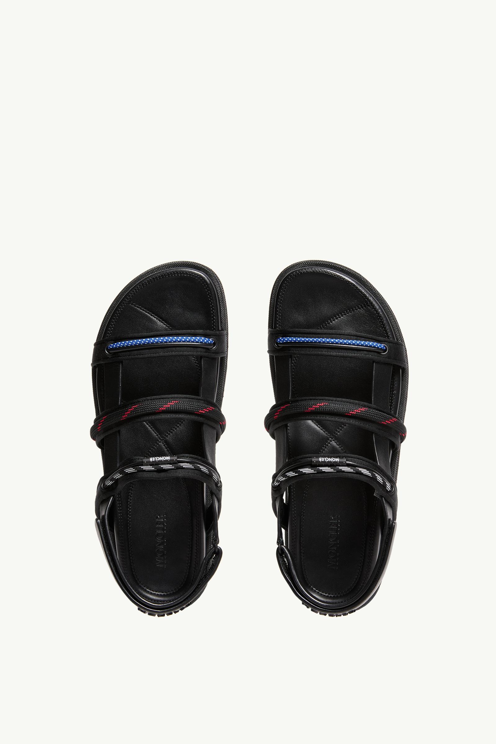 Moncler Vera Isla Leather Sandals Black