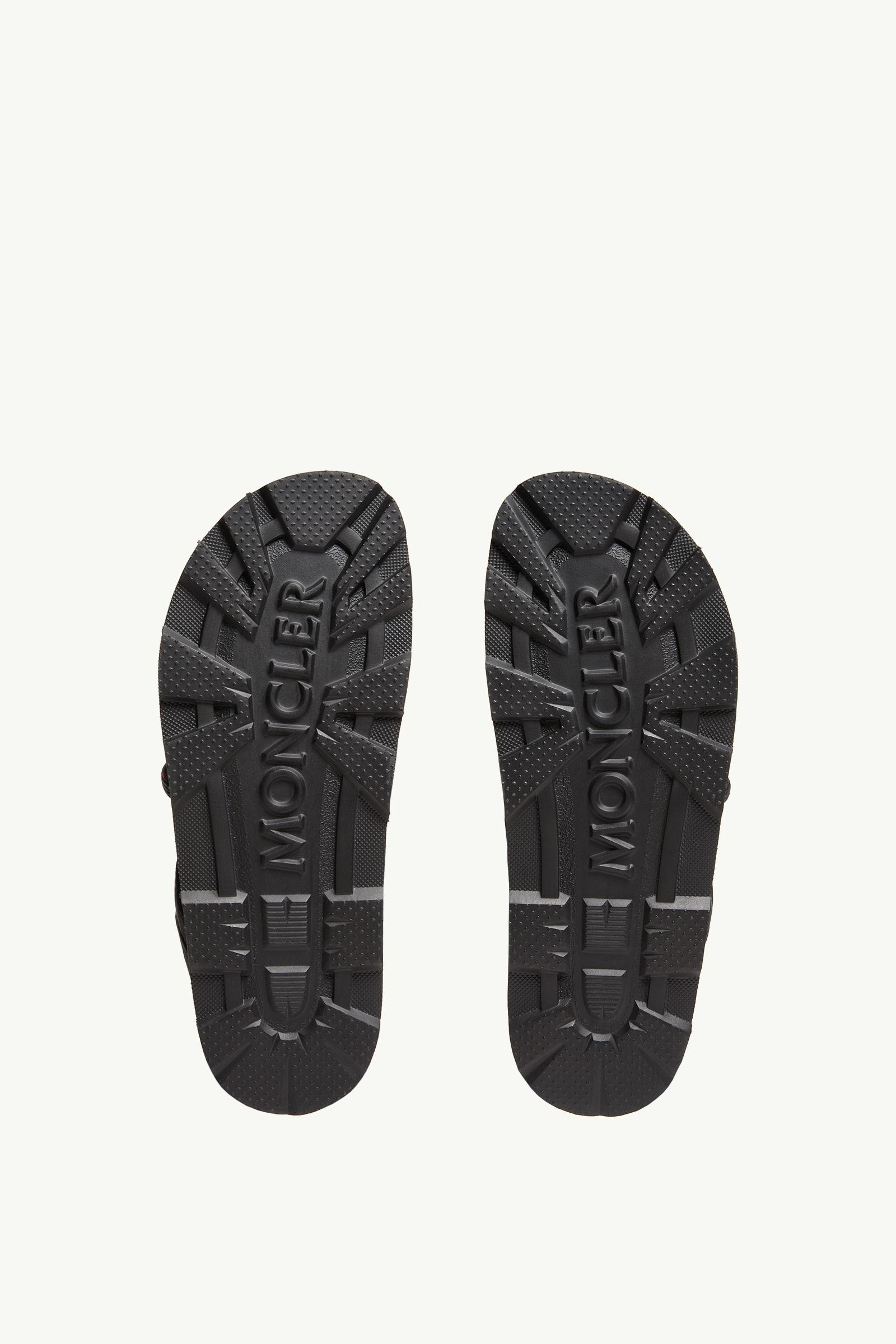 Moncler Vera Isla Leather Sandals Black