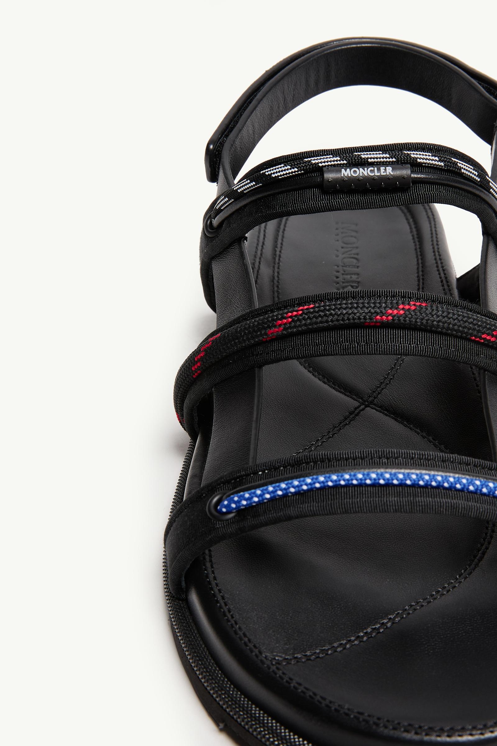 Moncler Vera Isla Leather Sandals Black