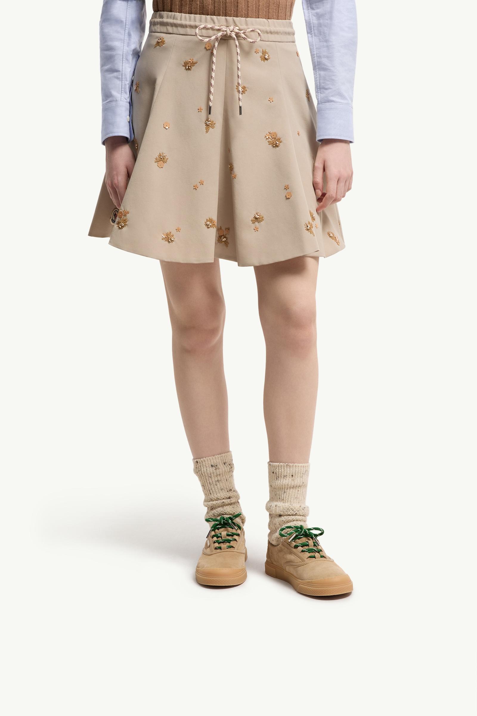 Moncler Vera Leisure Suede Sneakers Beige