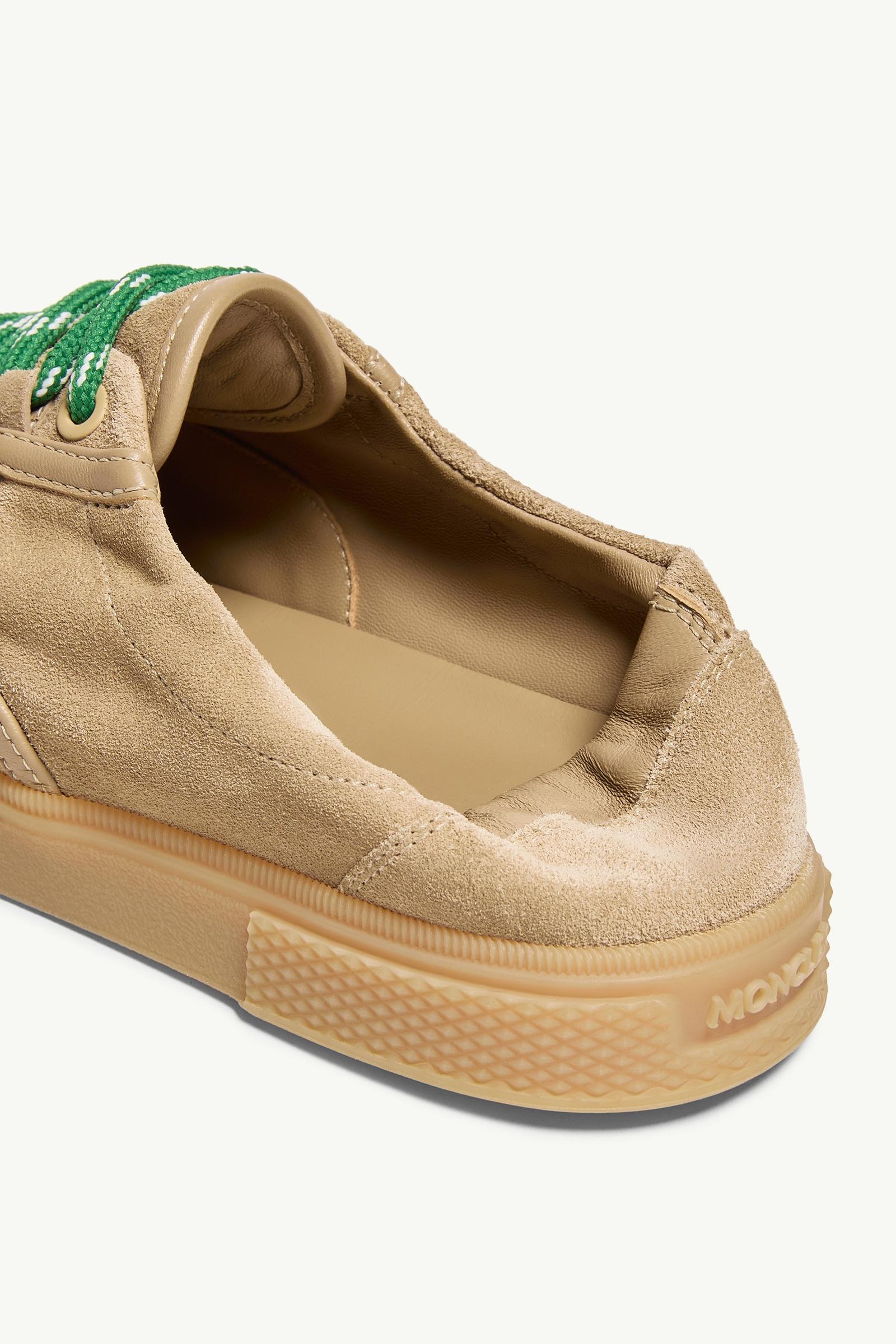 Moncler Vera Leisure Suede Sneakers Beige