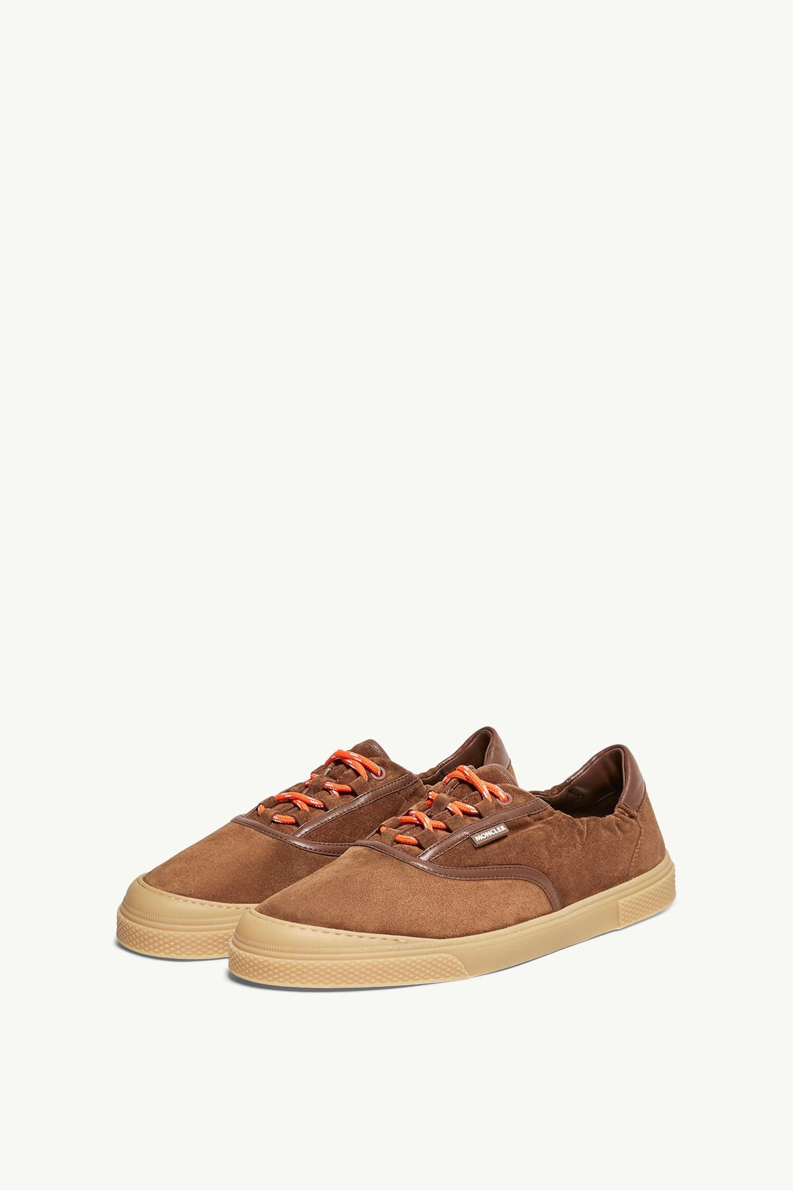 Moncler Vera Leisure Suede Sneakers Brown