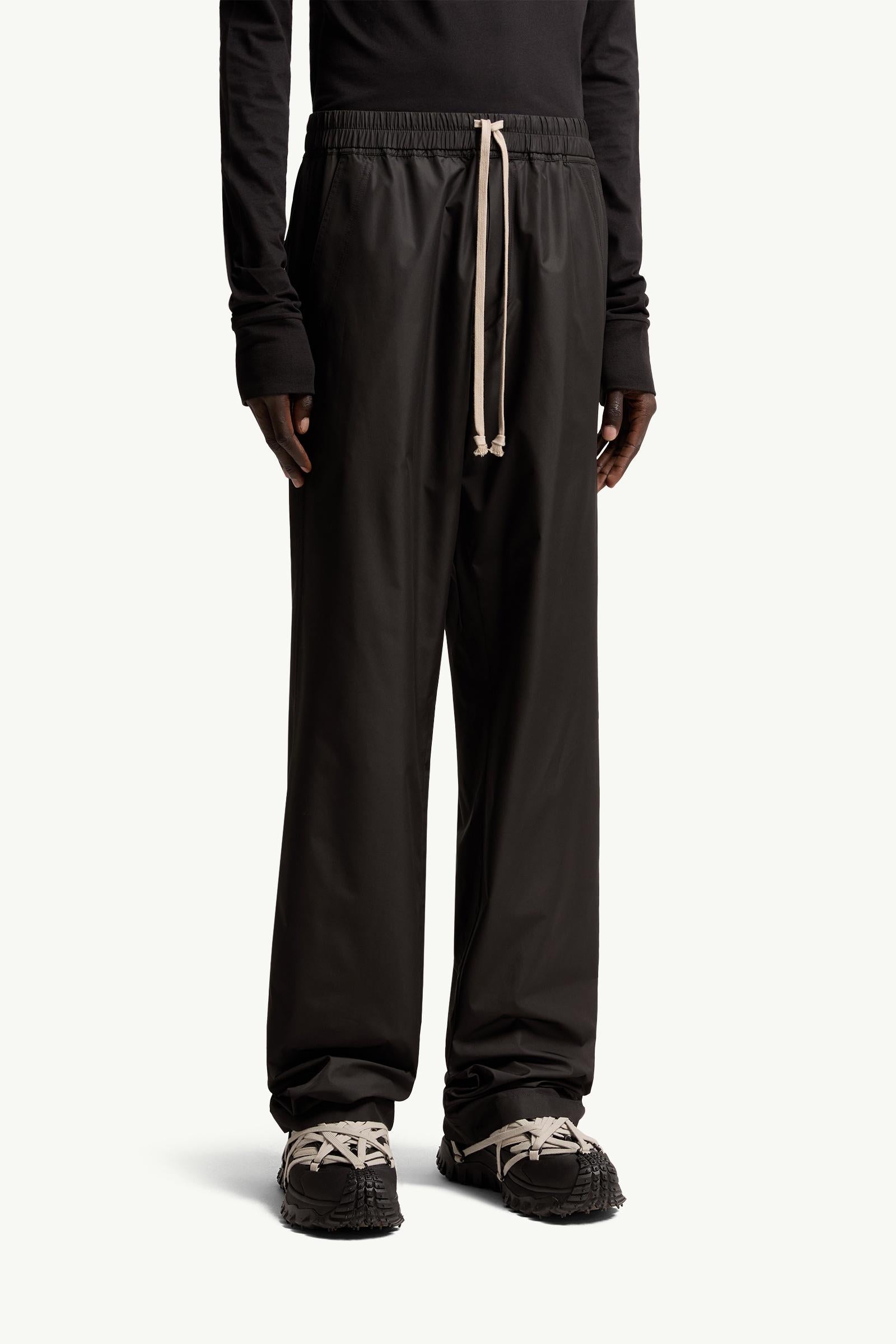 Moncler Moncler + Rick Owens Straight Leg Taffeta Pants Black Black