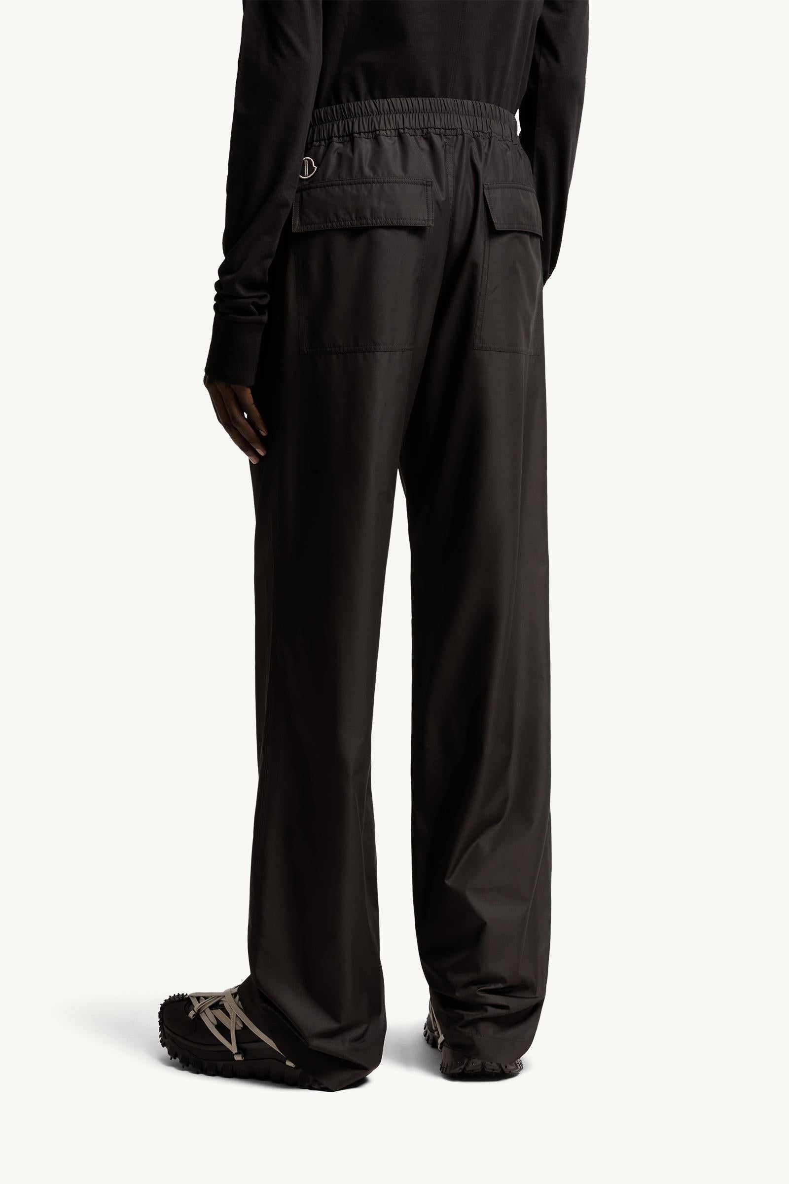 Moncler Moncler + Rick Owens Straight Leg Taffeta Pants Black Black