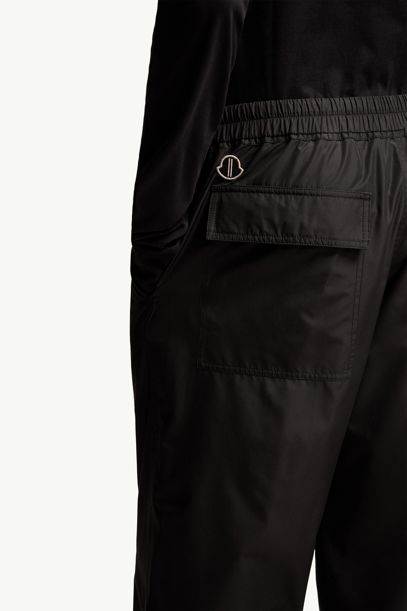 Moncler Moncler + Rick Owens Straight Leg Taffeta Pants Black Black