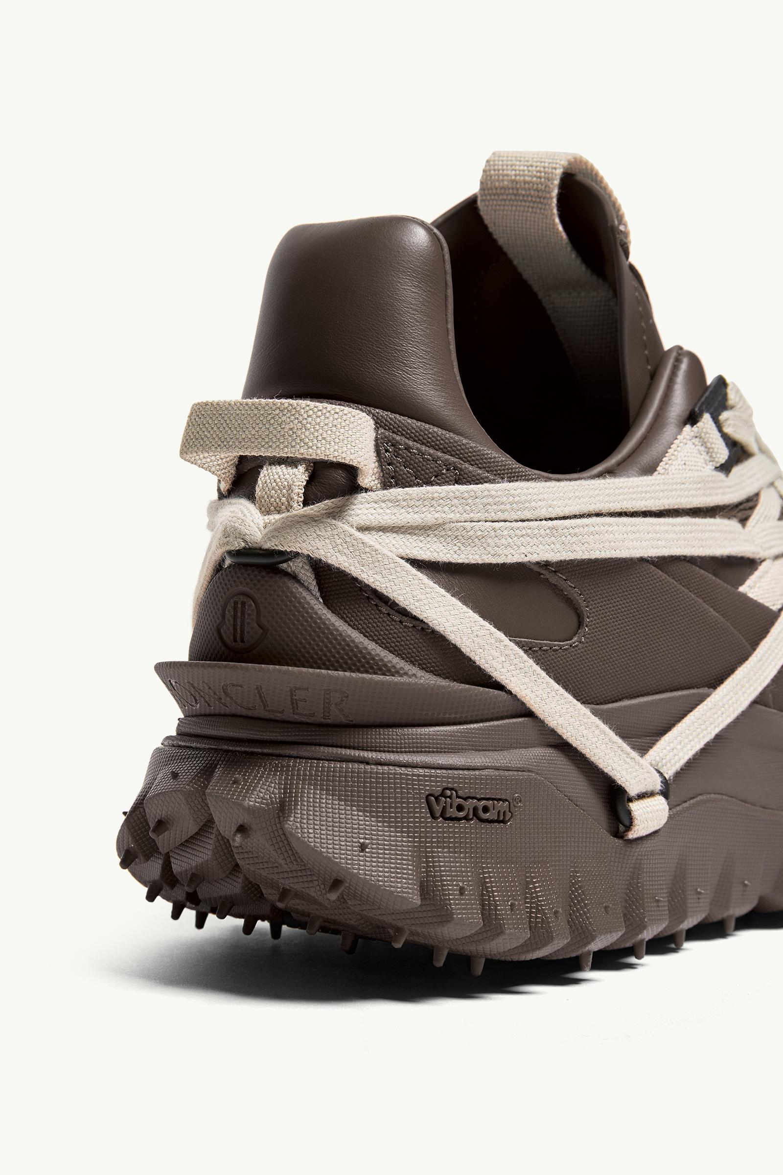 Moncler Moncler + Rick Owens Trailgrip Megalace Leather Sneakers Brown