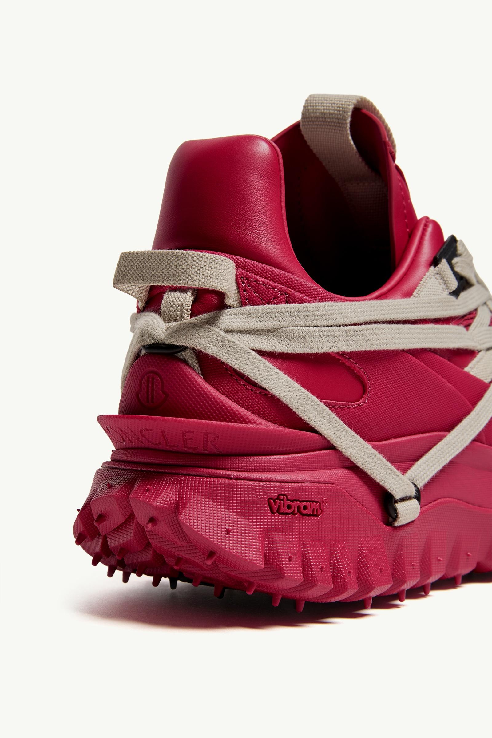 Moncler Moncler + Rick Owens Trailgrip Megalace Leather Sneakers Berry Red