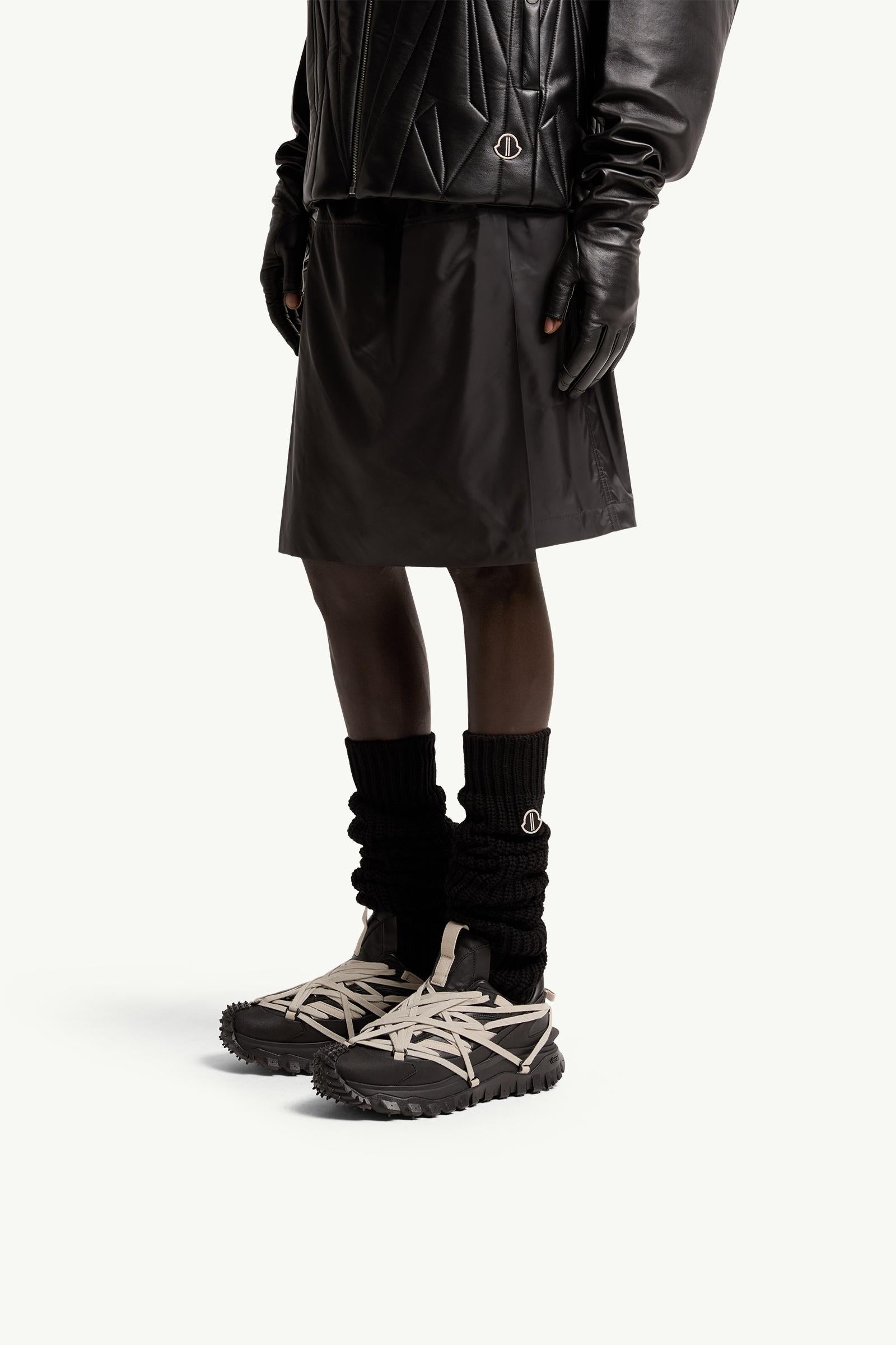 Moncler Moncler + Rick Owens Trailgrip Megalace Leather Sneakers Black