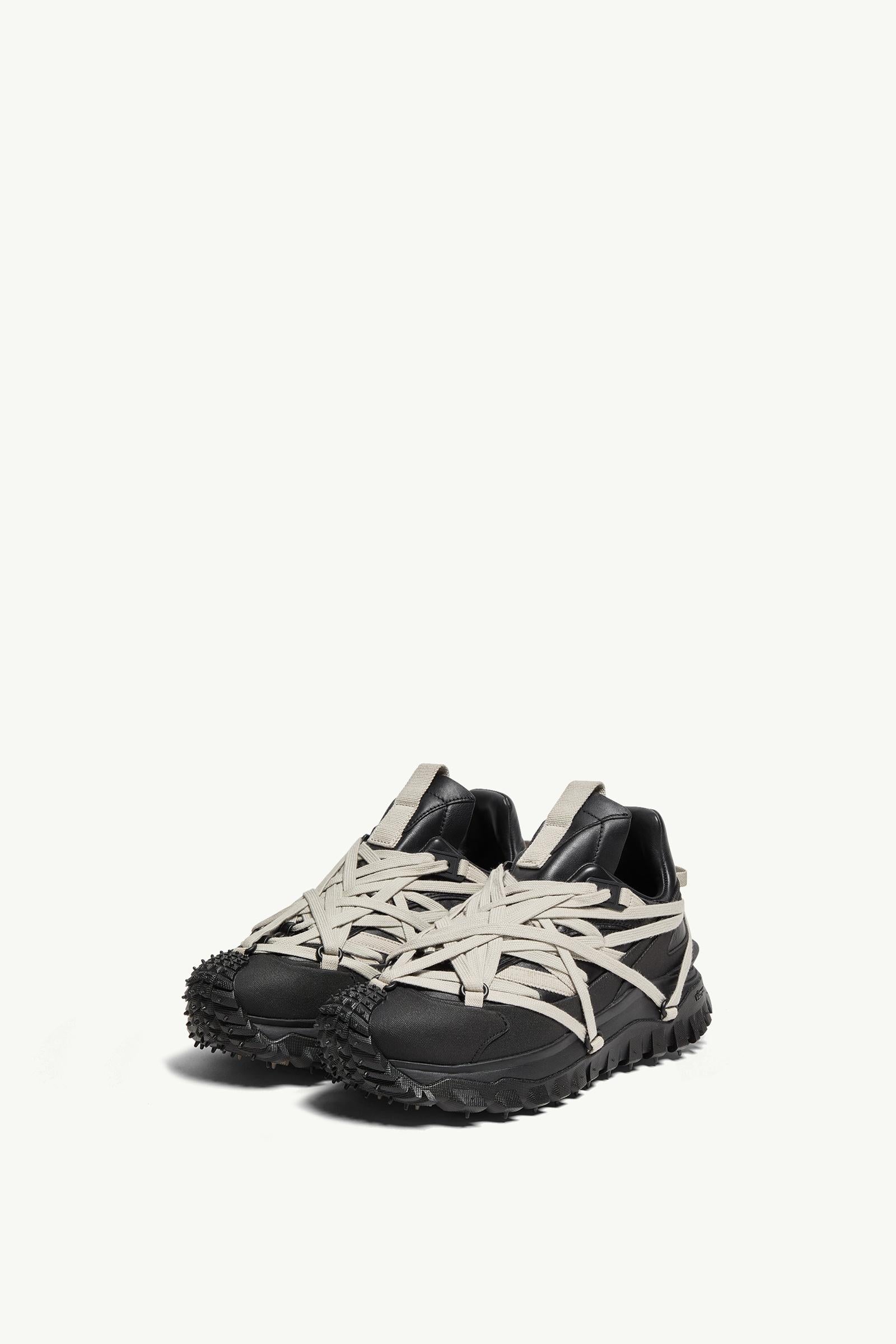 Moncler Moncler + Rick Owens Trailgrip Megalace Leather Sneakers Black