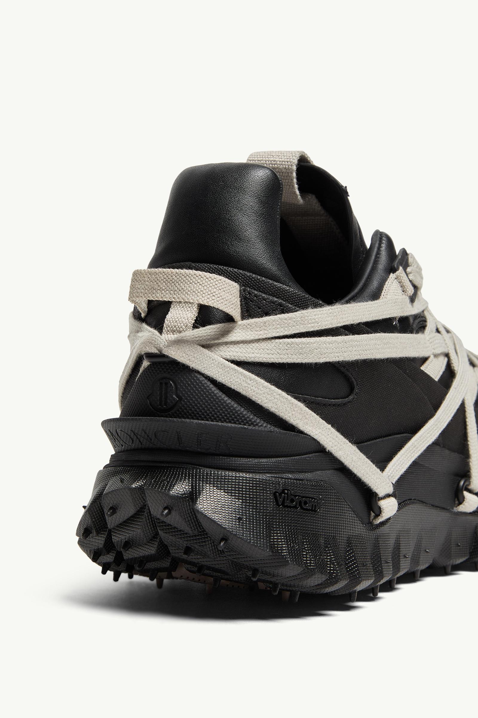 Moncler Moncler + Rick Owens Trailgrip Megalace Leather Sneakers Black