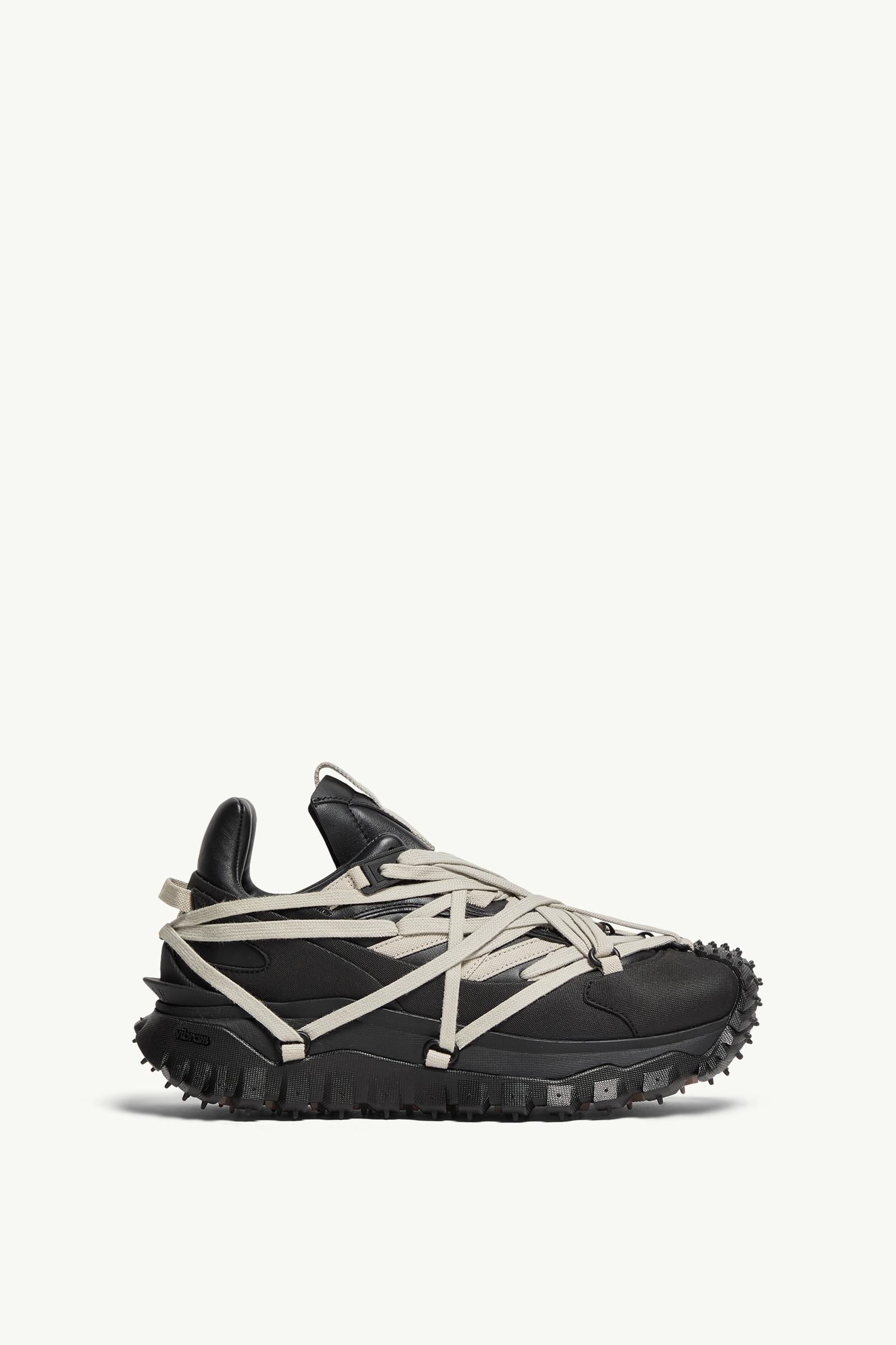 Moncler Moncler + Rick Owens Trailgrip Megalace Leather Sneakers Black