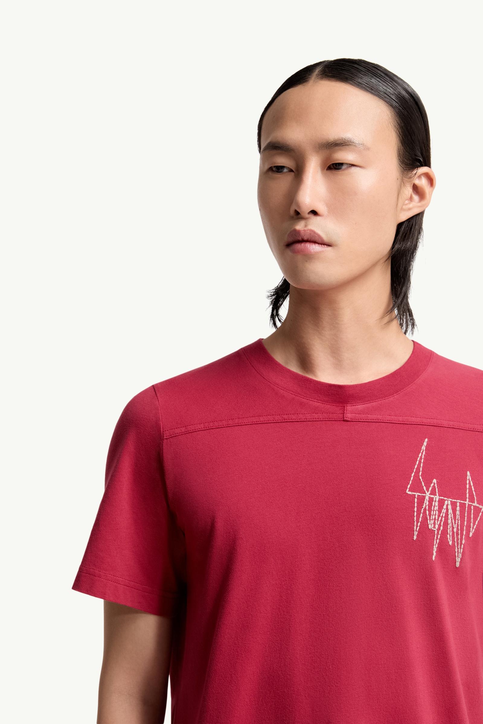 Moncler Moncler + Rick Owens Girder Cotton T-Shirt Berry Red Berry Red