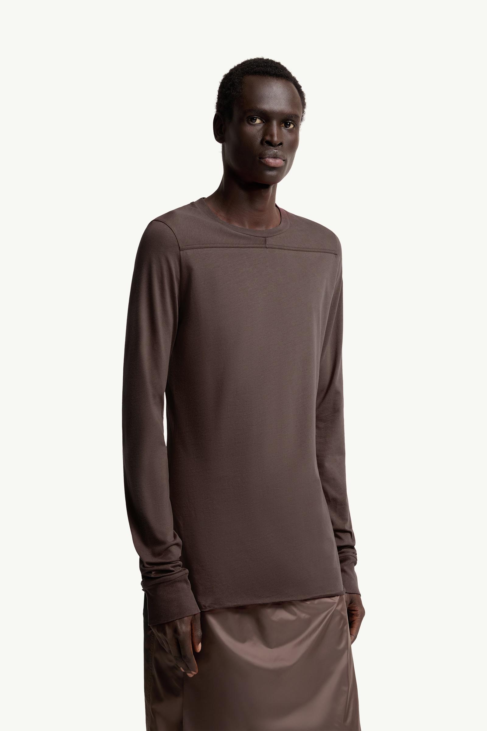 Moncler Moncler + Rick Owens Girder Long Sleeve Cotton T-Shirt Brown Brown