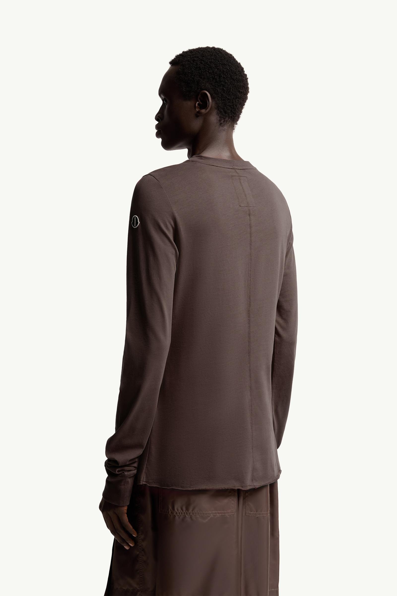 Moncler Moncler + Rick Owens Girder Long Sleeve Cotton T-Shirt Brown Brown