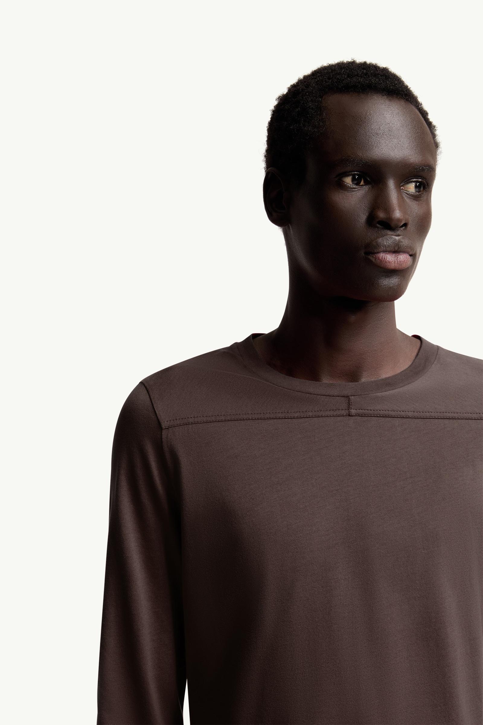 Moncler Moncler + Rick Owens Girder Long Sleeve Cotton T-Shirt Brown Brown