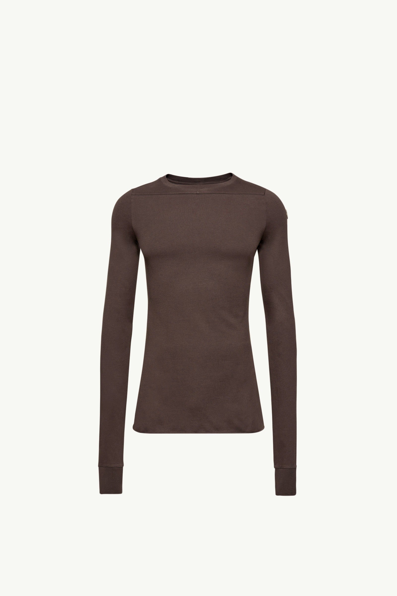 Moncler Moncler + Rick Owens Girder Long Sleeve Cotton T-Shirt Brown Brown