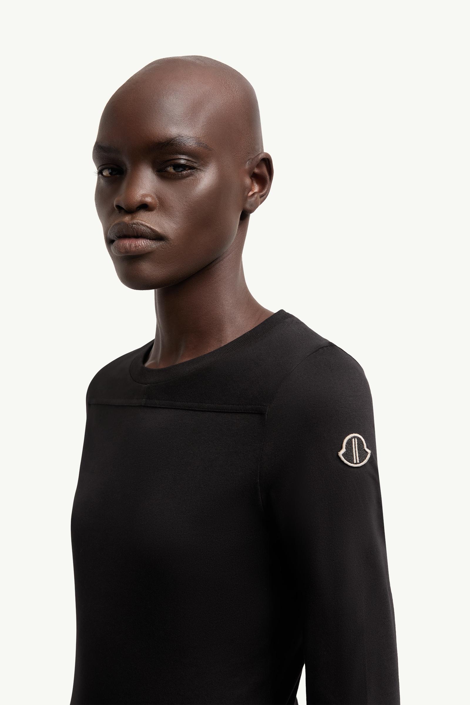 Moncler Moncler + Rick Owens Girder Long Sleeve Cotton T-Shirt Black Black