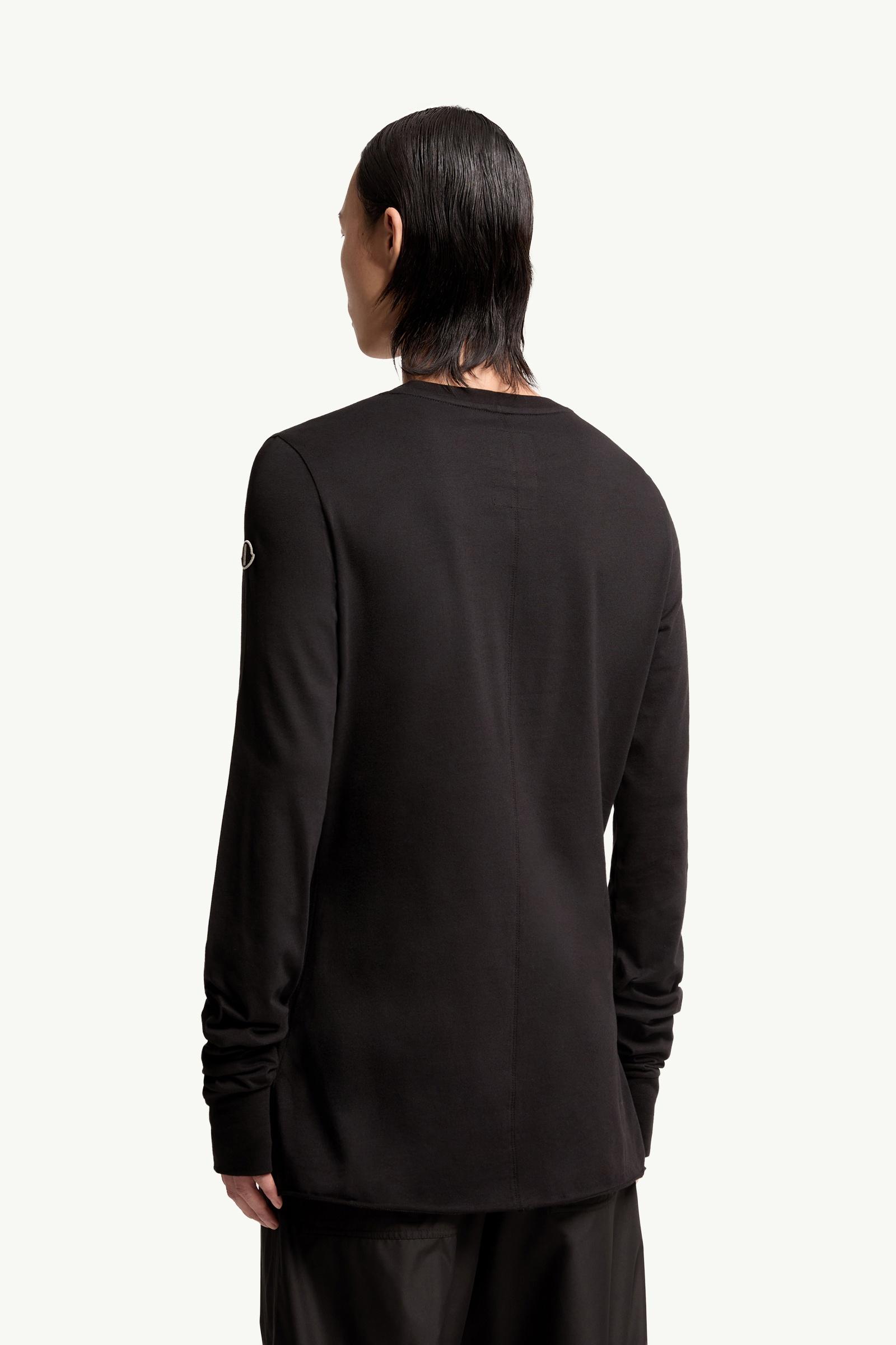 Moncler Moncler + Rick Owens Girder Long Sleeve Cotton T-Shirt Black Black