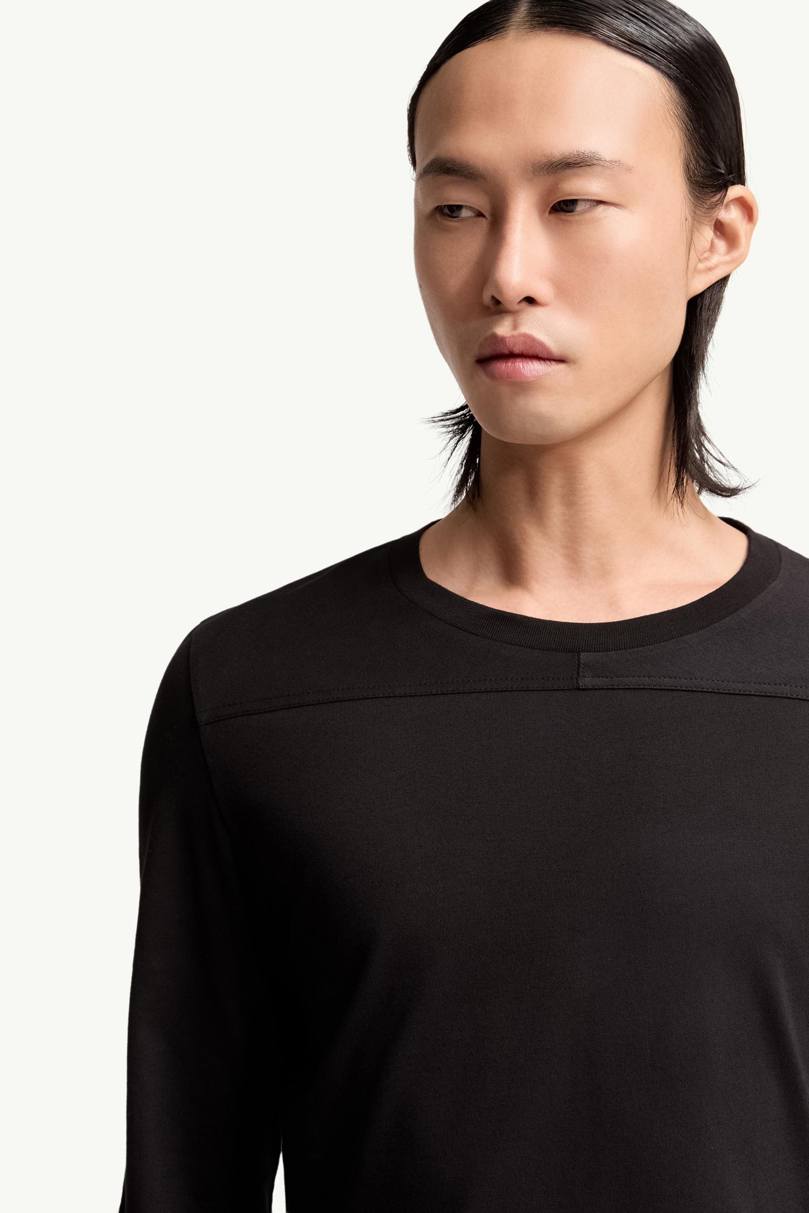 Moncler Moncler + Rick Owens Girder Long Sleeve Cotton T-Shirt Black Black
