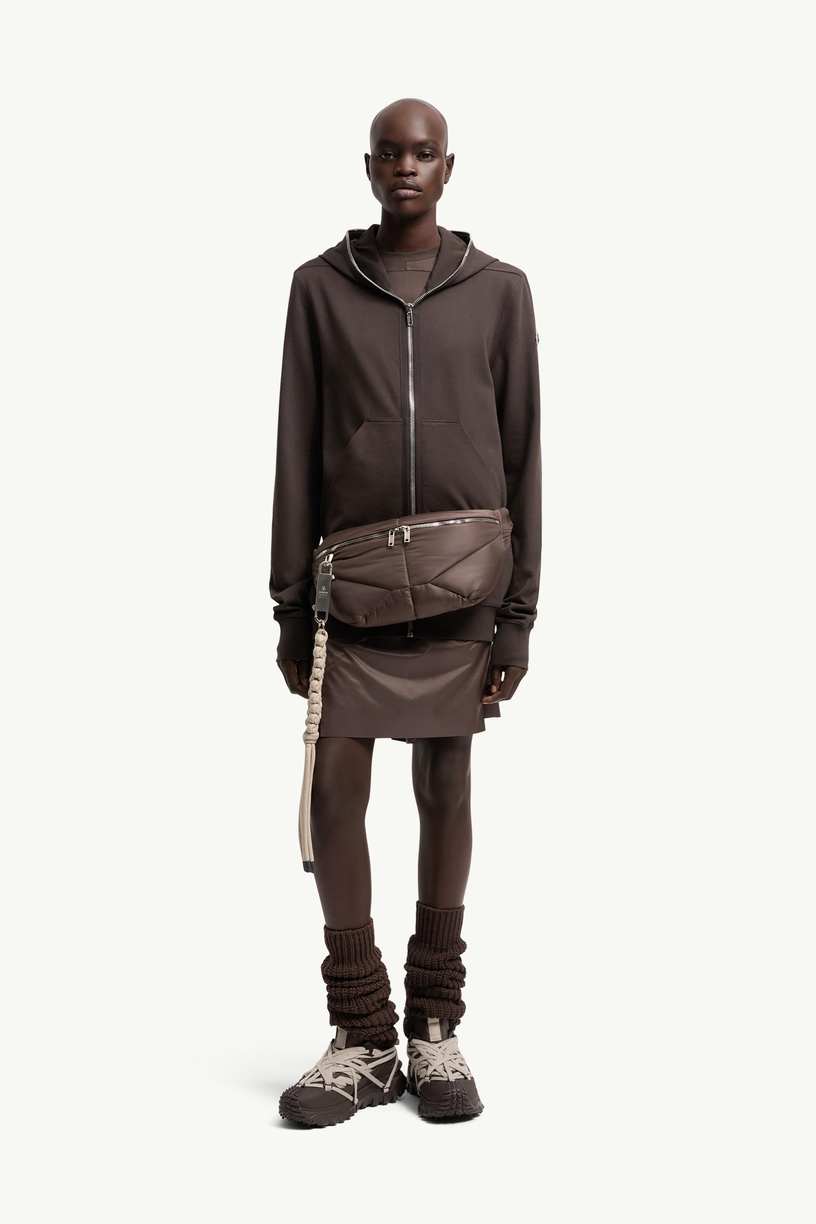 Moncler Moncler + Rick Owens Cotton Ziplock Hoodie Brown Brown