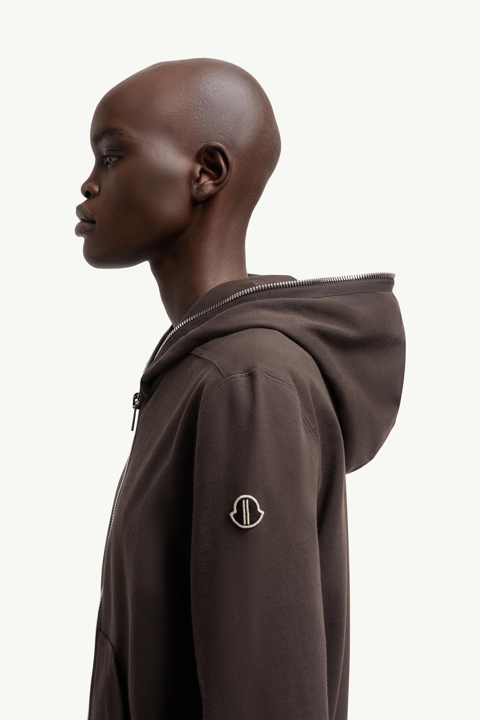 Moncler Moncler + Rick Owens Cotton Ziplock Hoodie Brown Brown