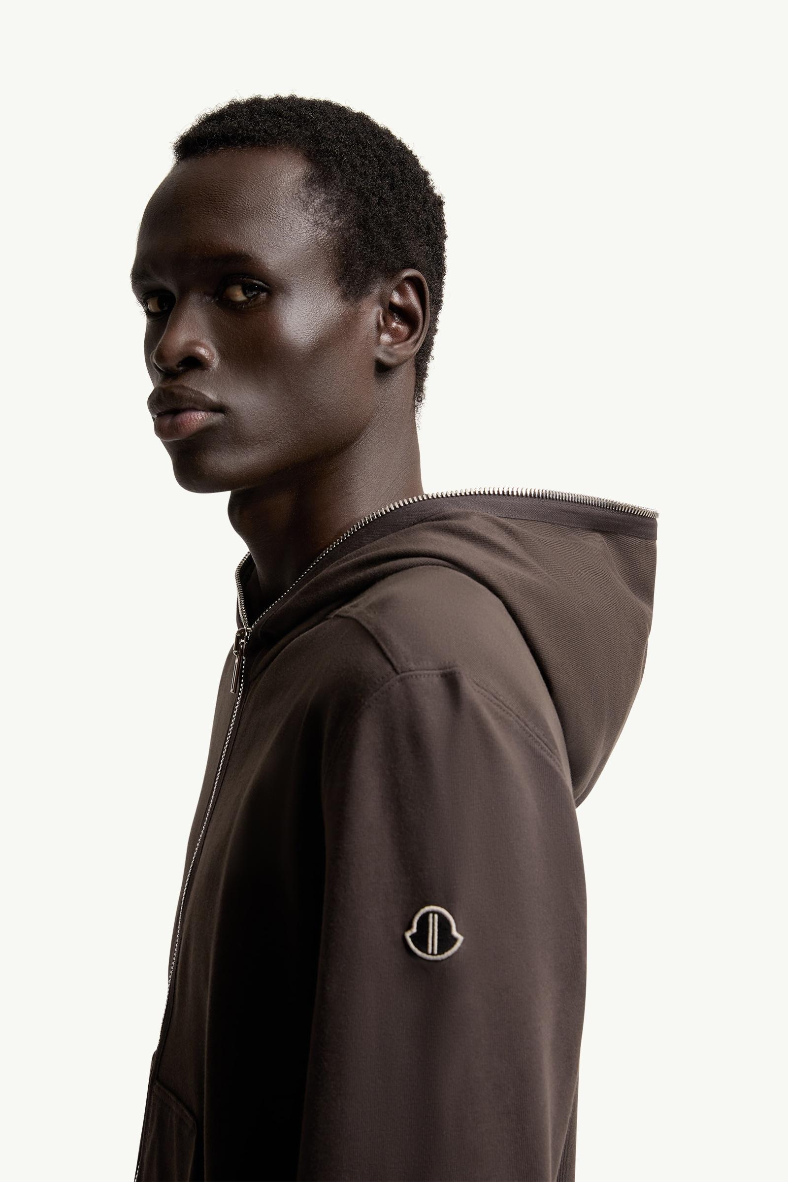 Moncler Moncler + Rick Owens Cotton Ziplock Hoodie Brown Brown