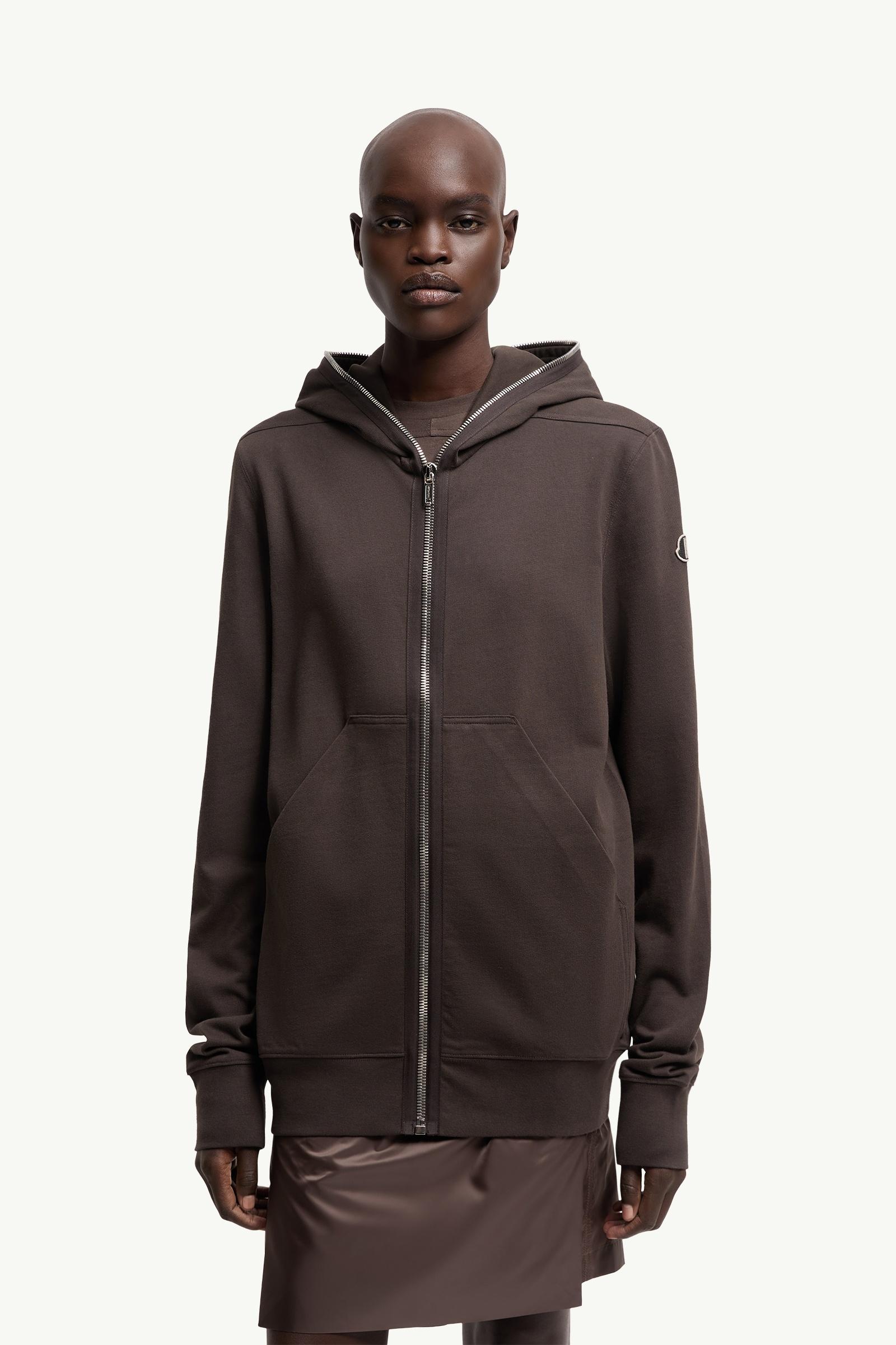 Moncler Moncler + Rick Owens Cotton Ziplock Hoodie Brown Brown