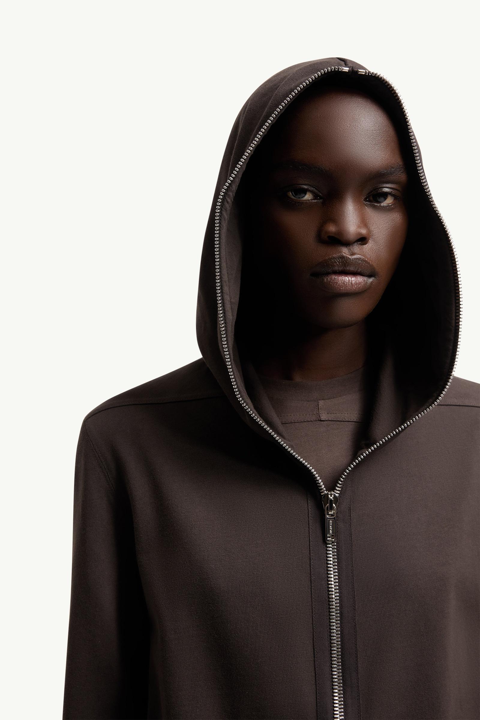 Moncler Moncler + Rick Owens Cotton Ziplock Hoodie Brown Brown