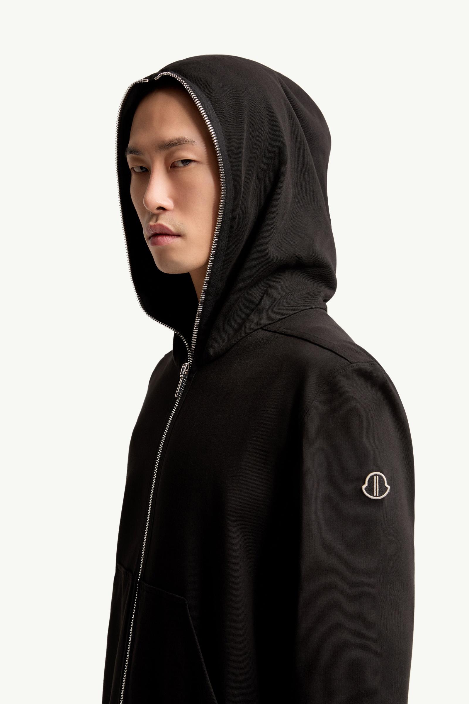 Moncler Moncler + Rick Owens Cotton Ziplock Hoodie Black Black