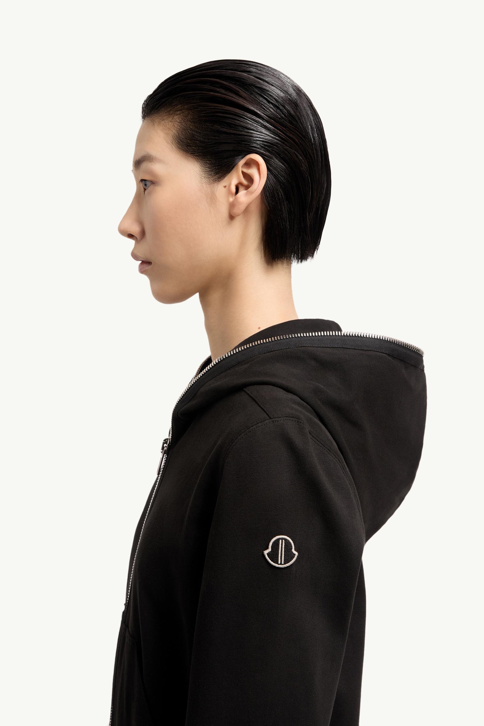 Moncler Moncler + Rick Owens Cotton Ziplock Hoodie Black Black