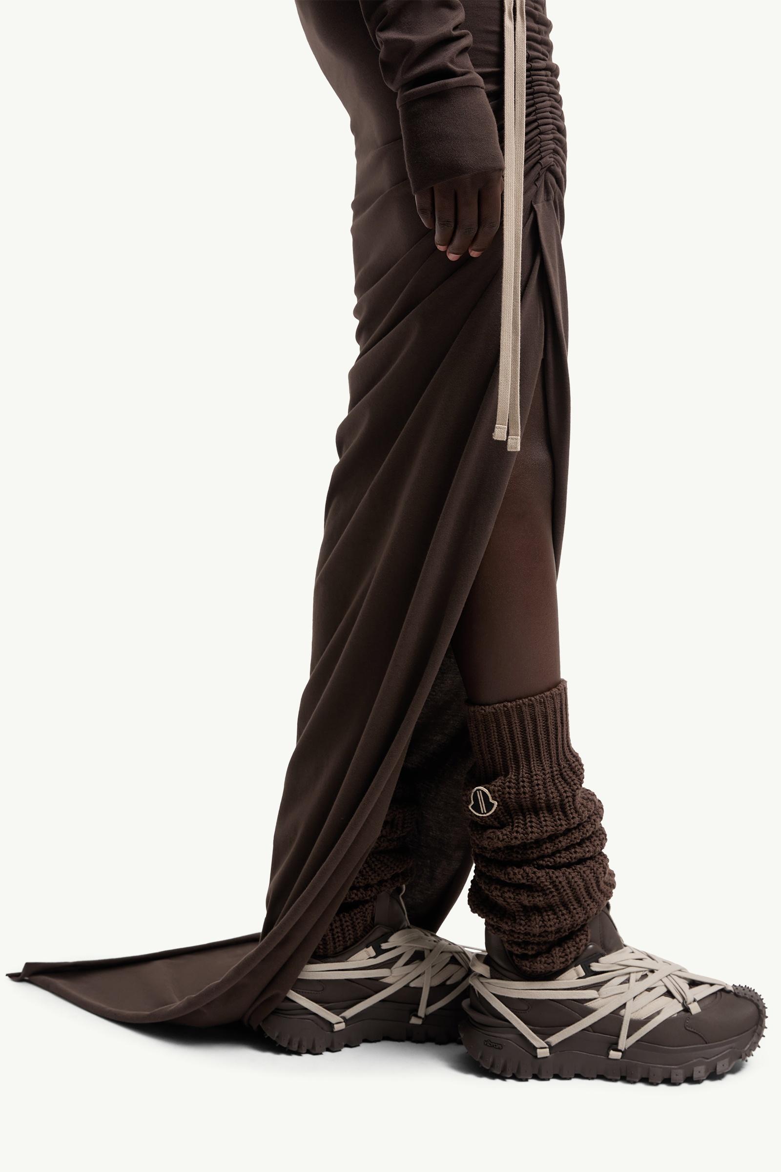 Moncler Moncler + Rick Owens Cotton Adjustable Skirt Brown Brown
