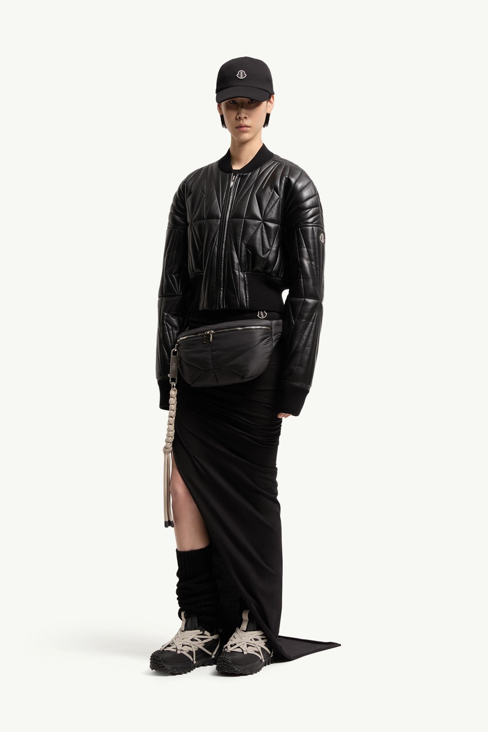 Moncler Moncler + Rick Owens Cotton Adjustable Skirt Black Black