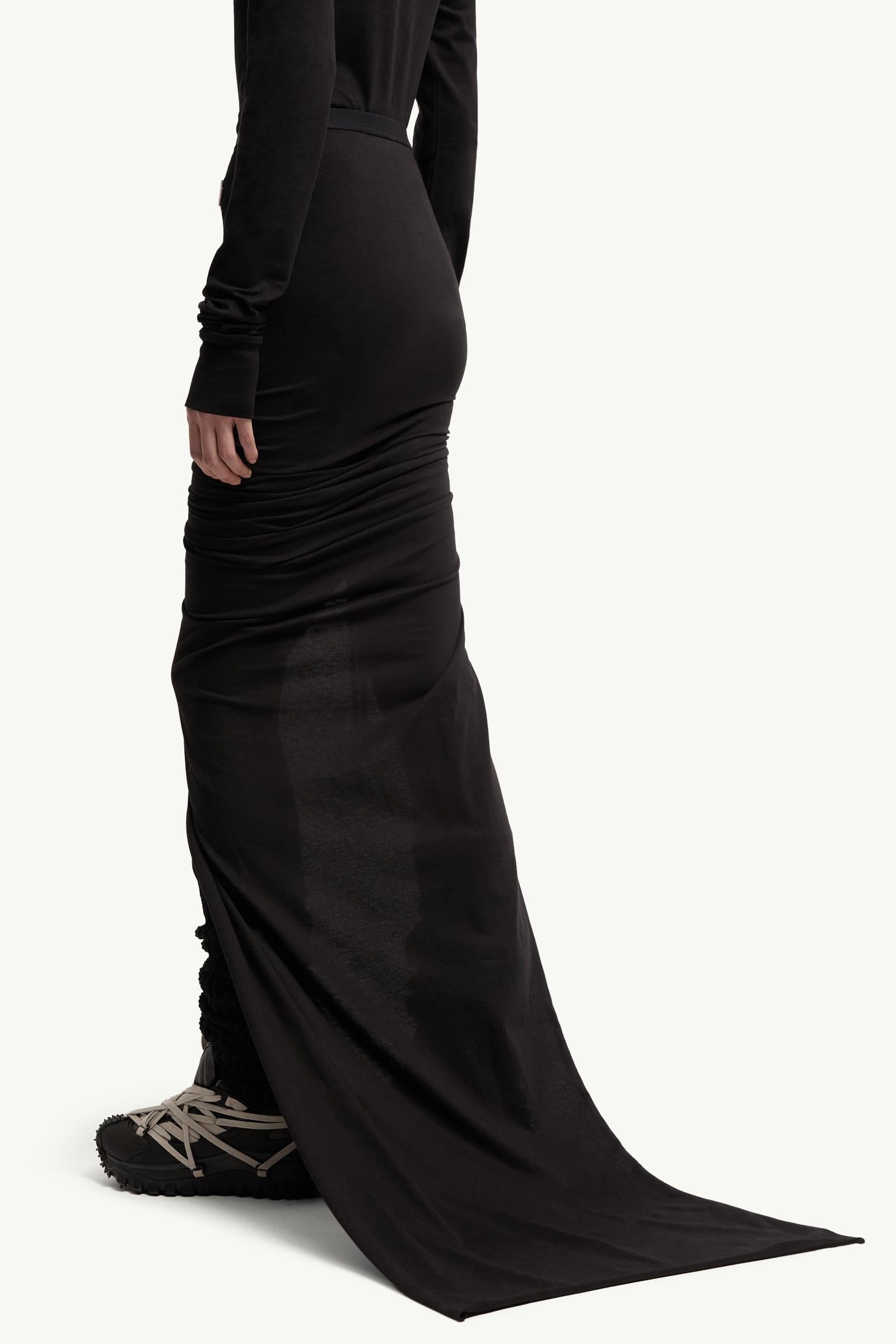 Moncler Moncler + Rick Owens Cotton Adjustable Skirt Black Black