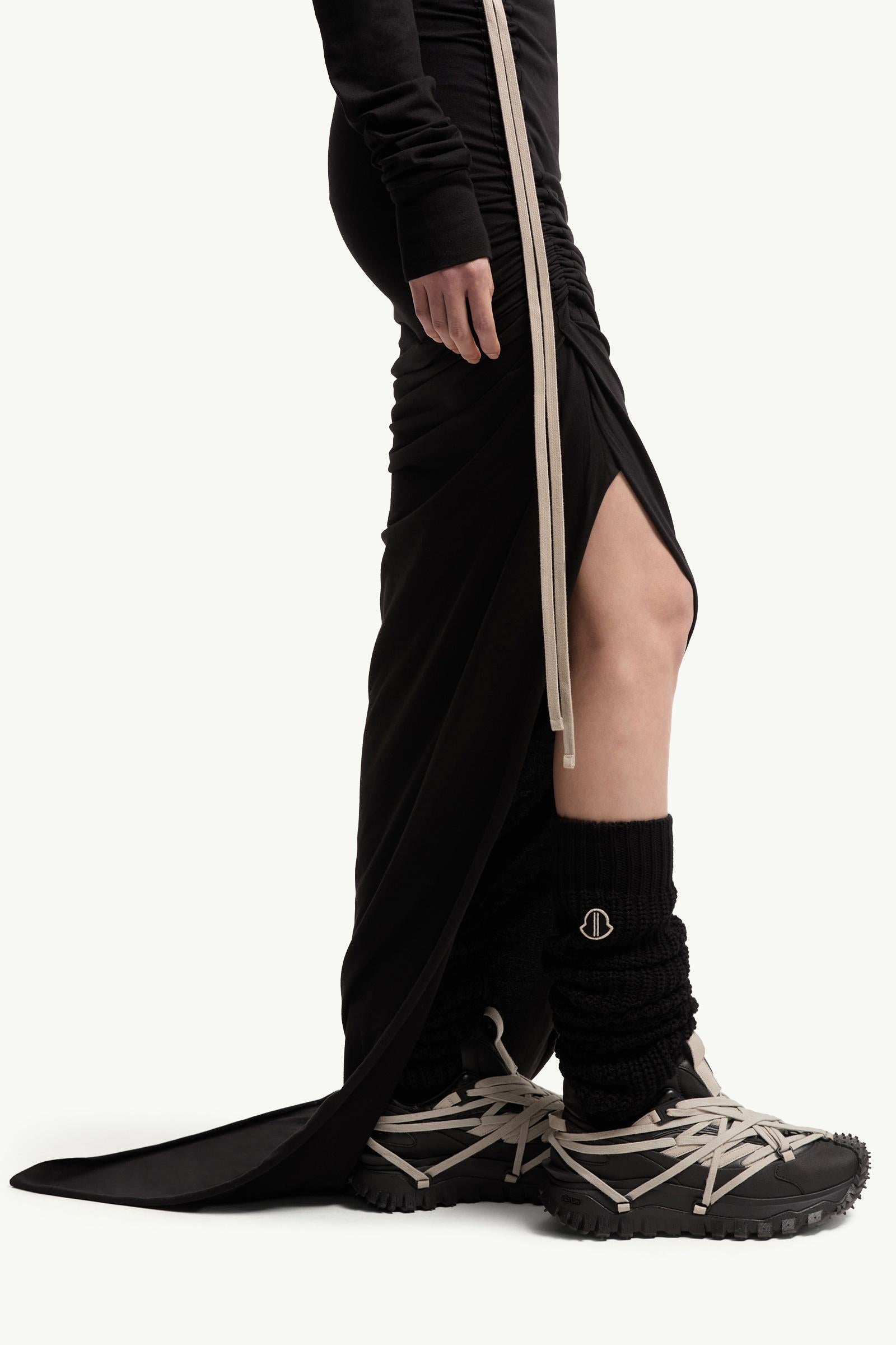 Moncler Moncler + Rick Owens Cotton Adjustable Skirt Black Black