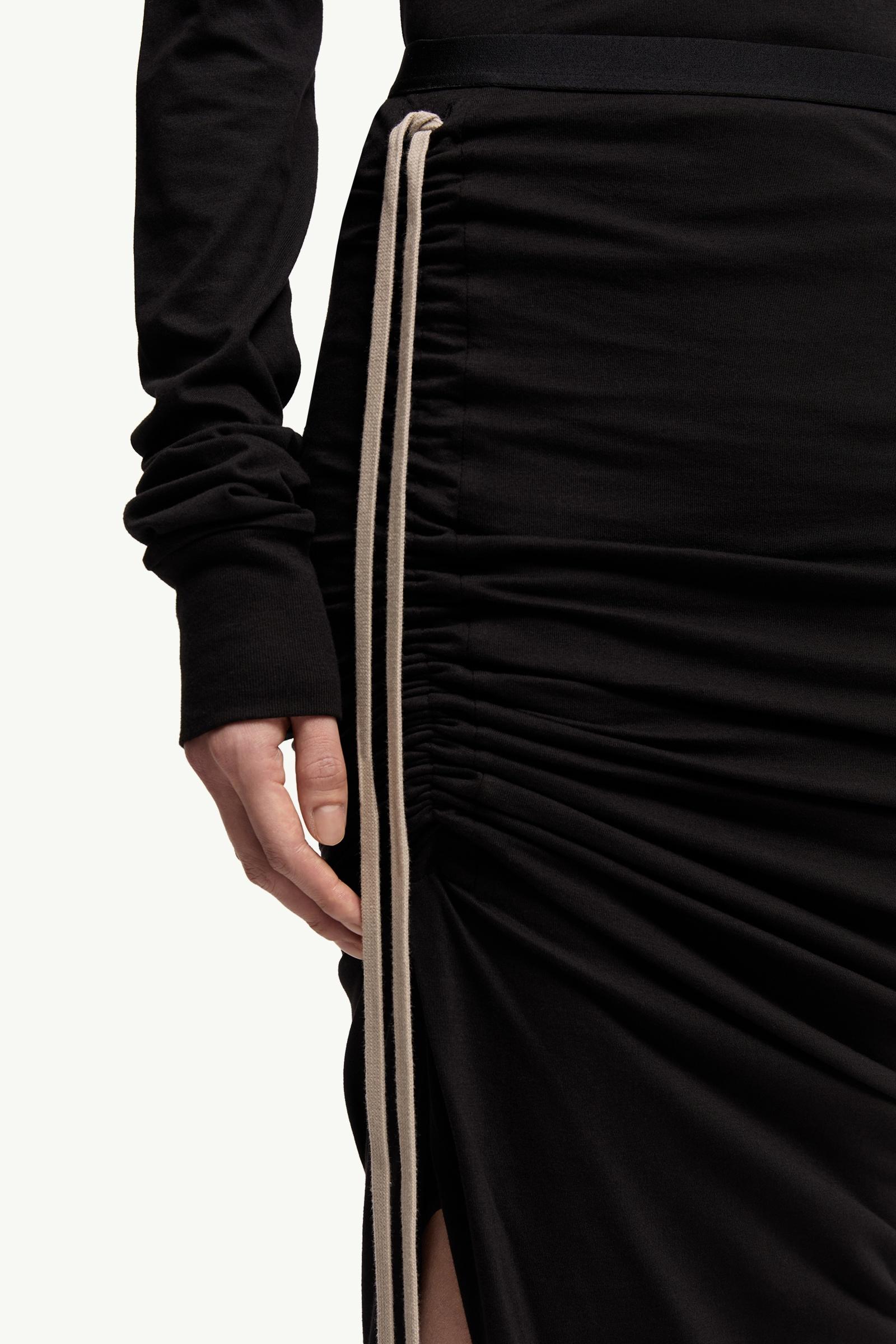 Moncler Moncler + Rick Owens Cotton Adjustable Skirt Black Black
