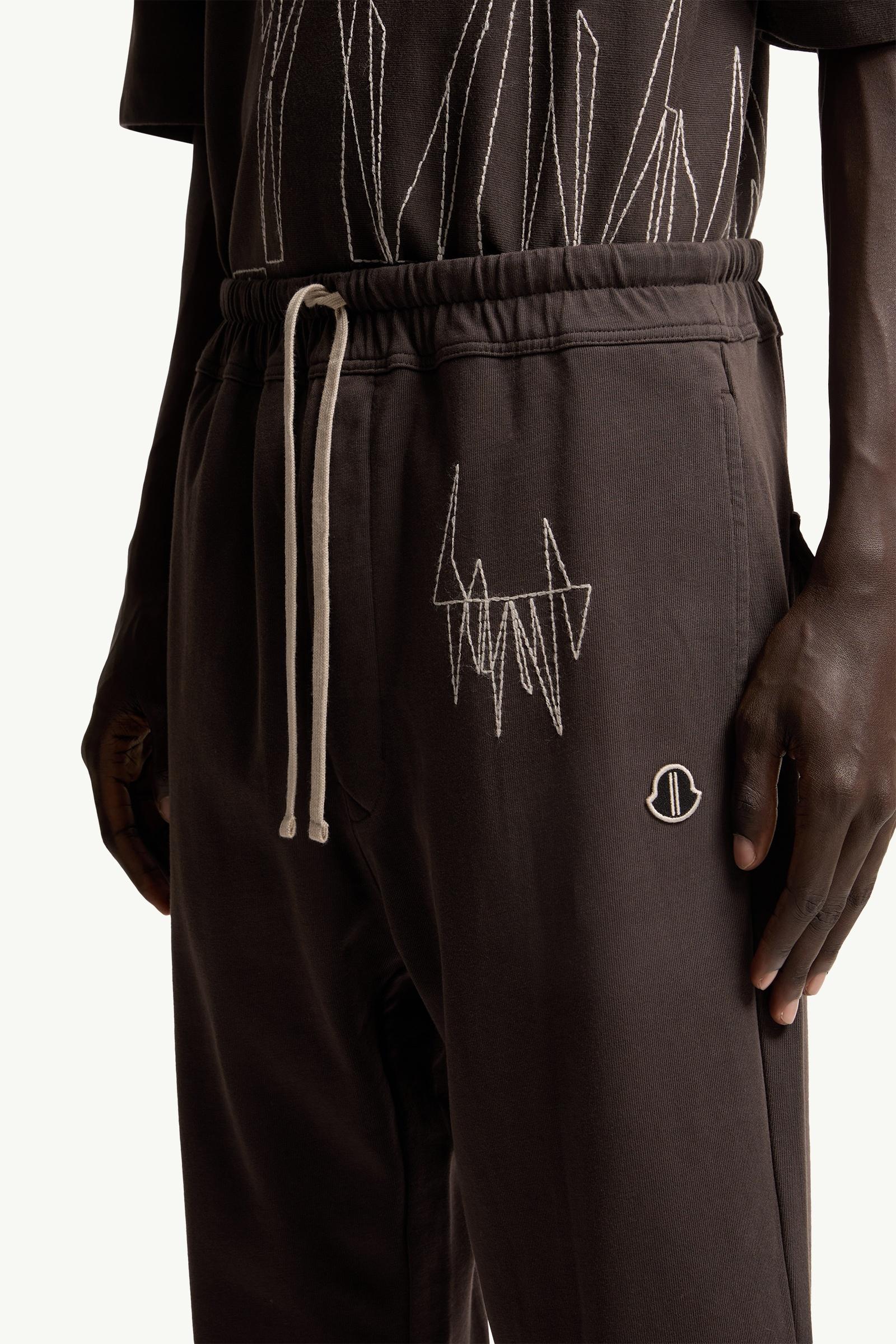 Moncler Moncler + Rick Owens Cotton Sweatpants Brown Brown