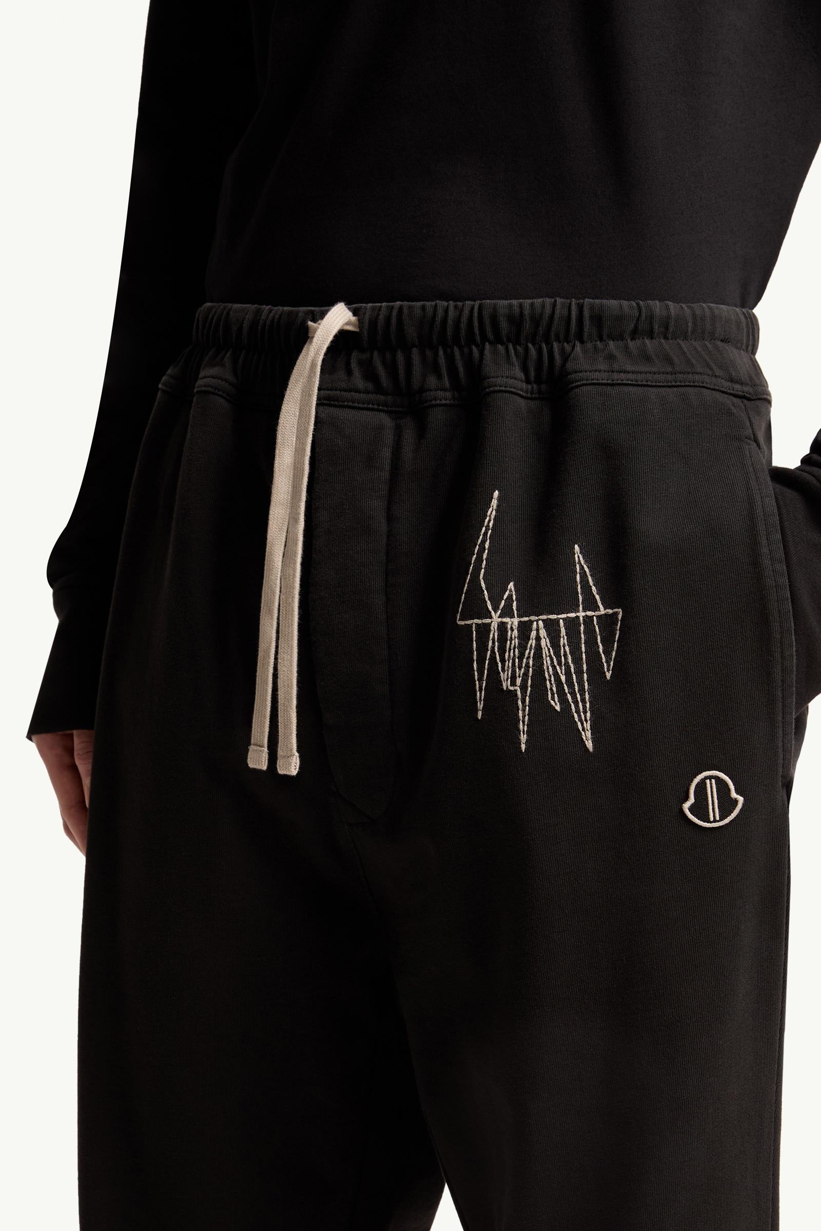 Moncler Moncler + Rick Owens Cotton Sweatpants Black Black
