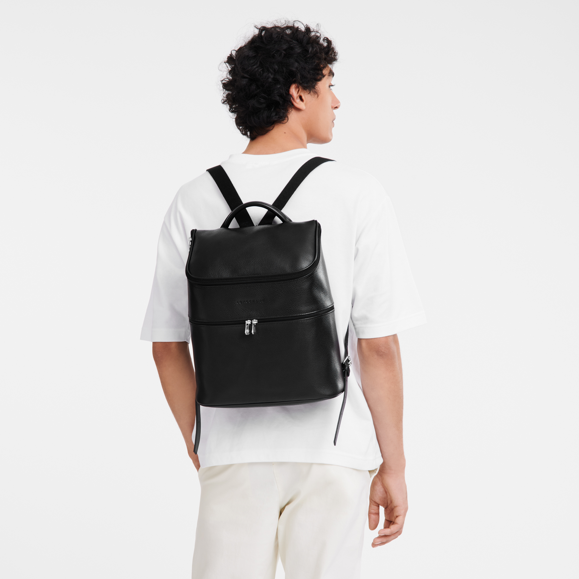 Longchamp Le Foulonné Backpack Black