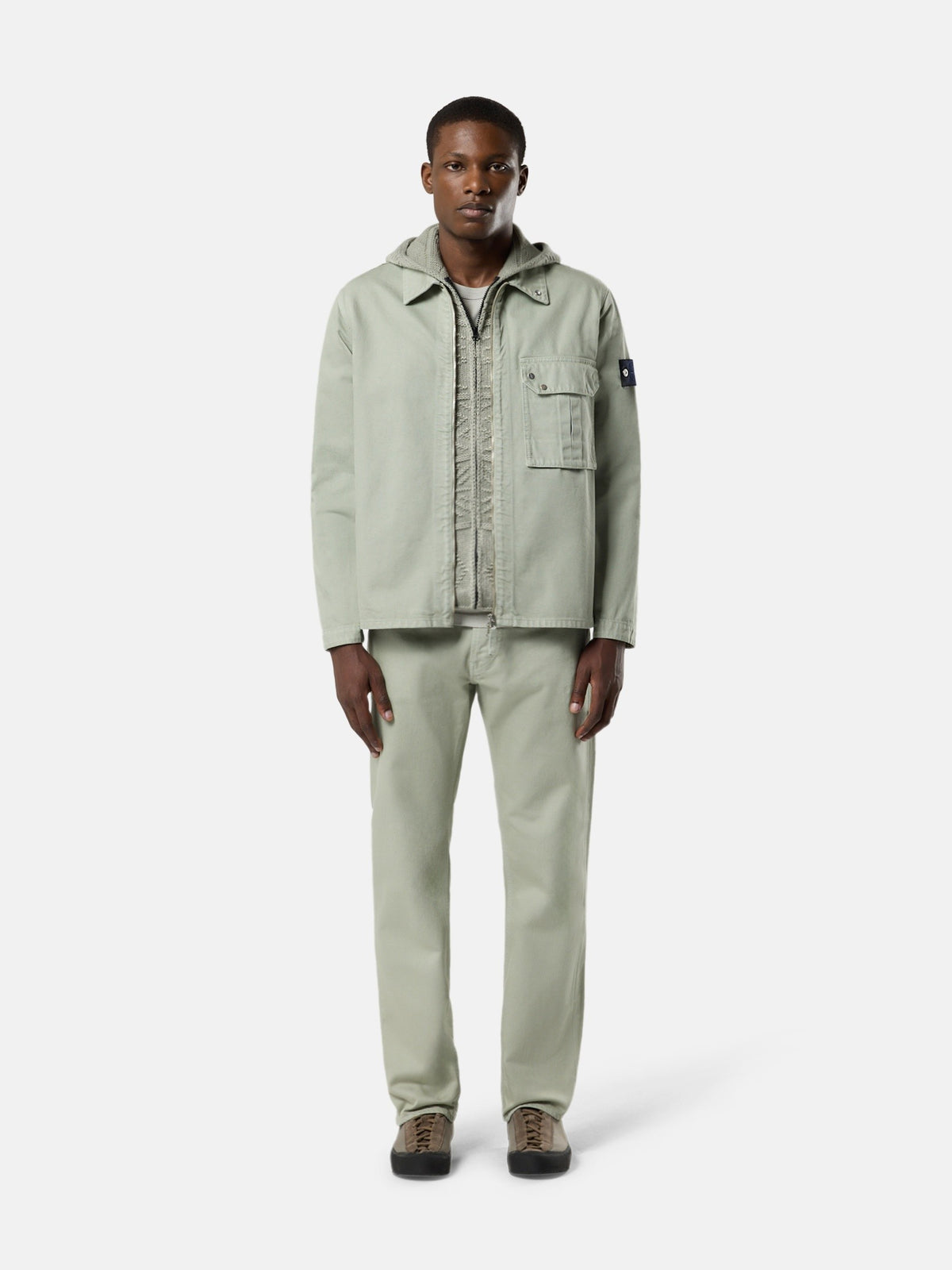 Stone Island Comfort-Fit Overshirt with Zip Fastening 1200002