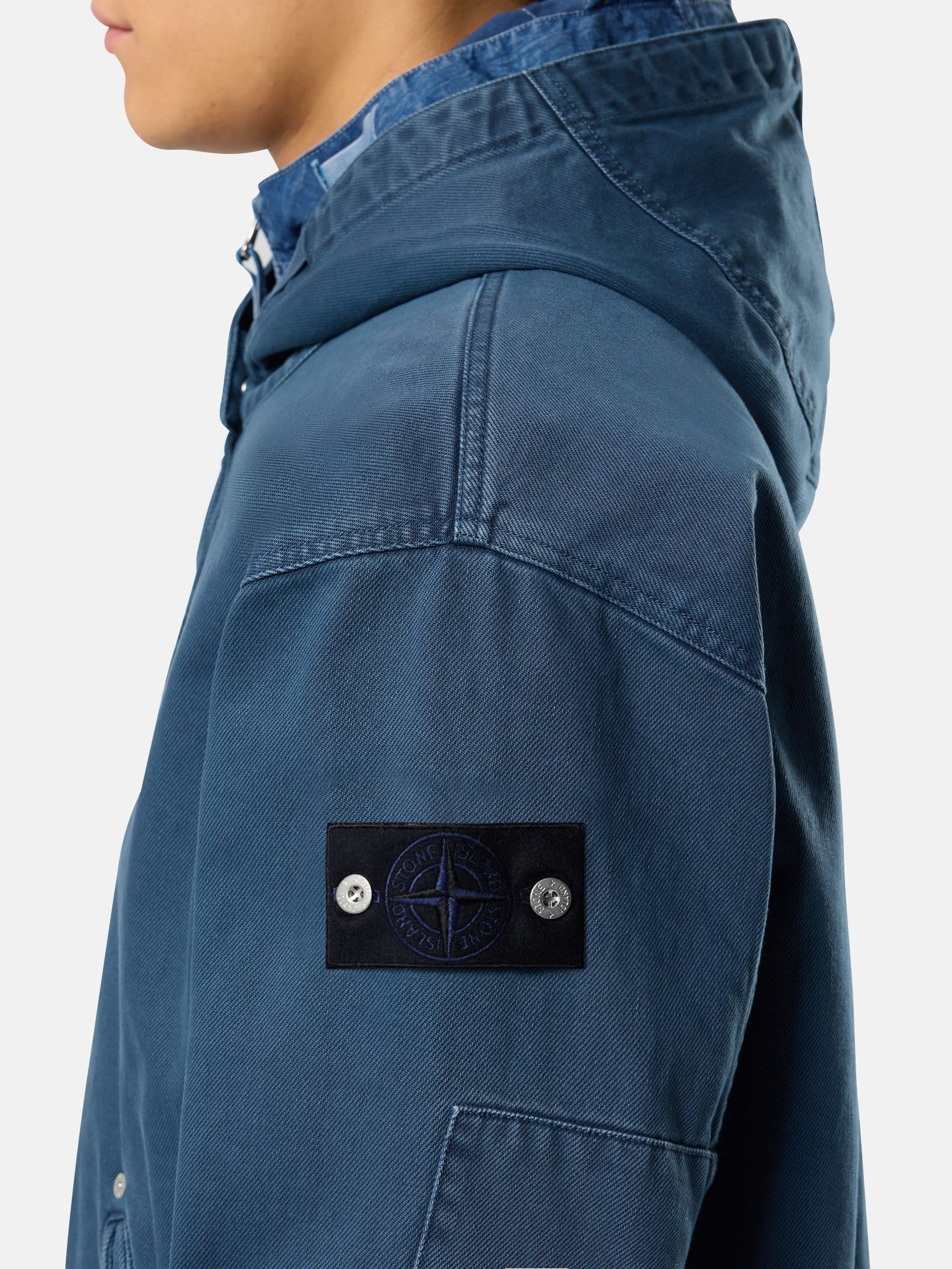 Stone Island Hooded Zip-Up Jacket with Anti-Drop 4100003