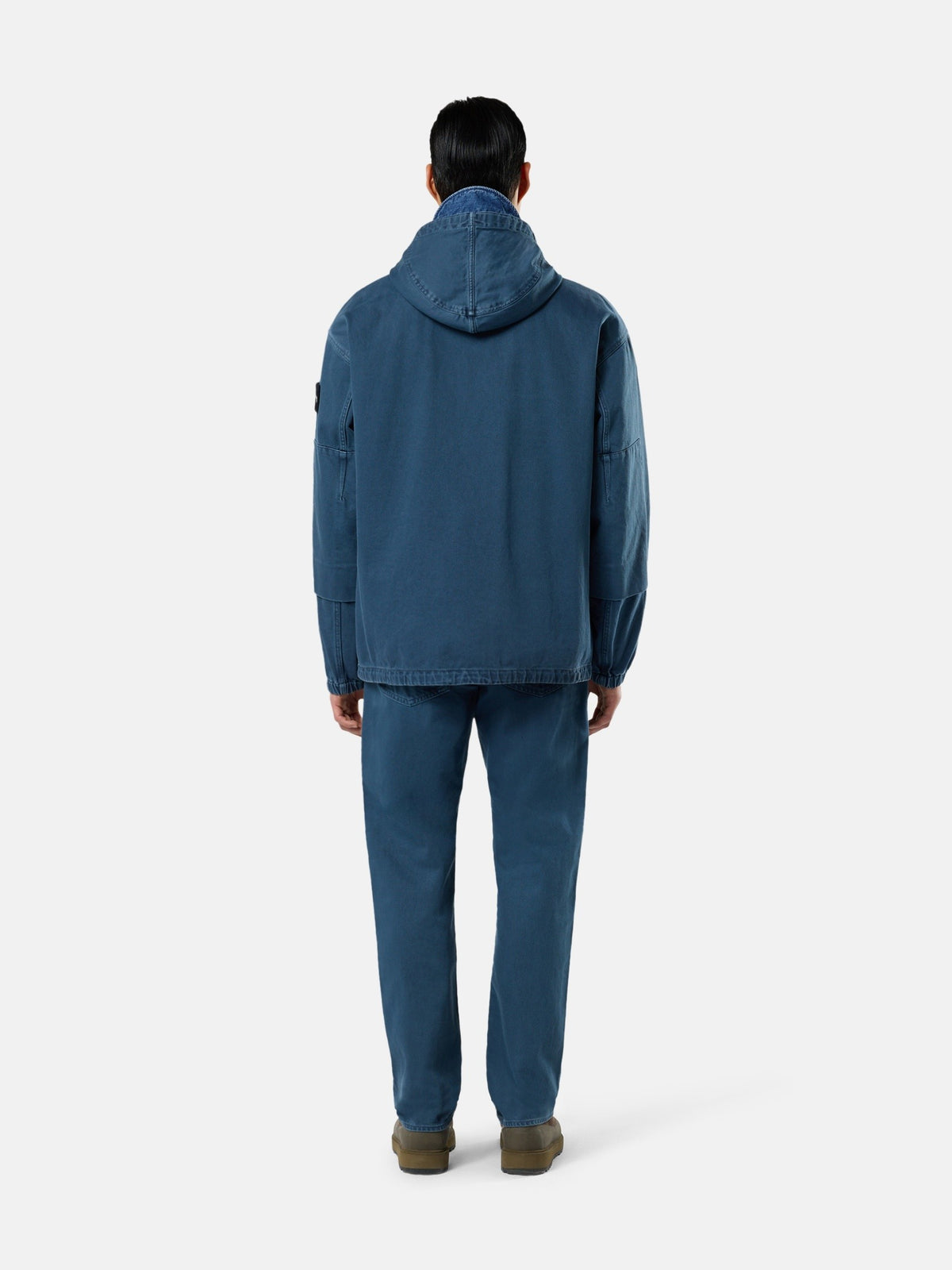 Stone Island Hooded Zip-Up Jacket with Anti-Drop 4100003