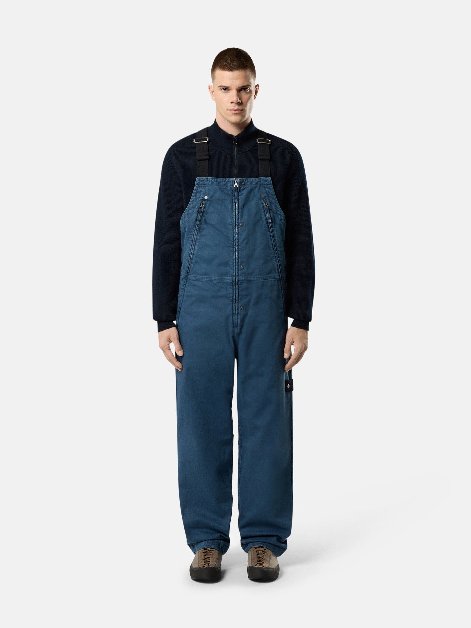 Stone Island Loose-Fit Overalls with Pockets F100001
