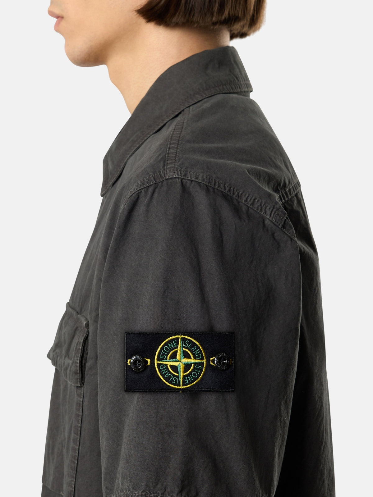 Stone Island Comfort-Fit Short-Sleeve Shirt with Pocket 1200031