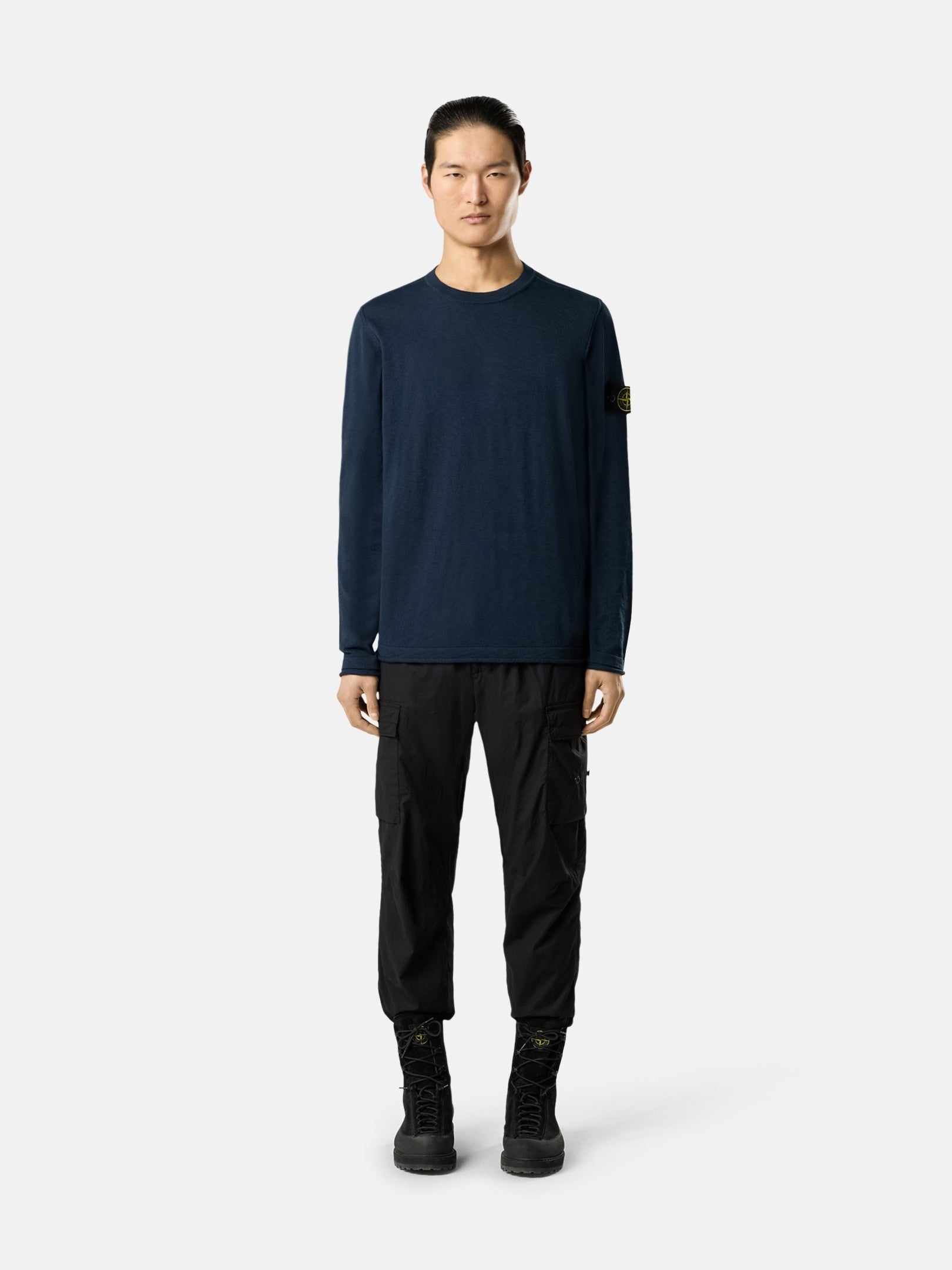 Stone Island Crewneck Jumper with Small Roll Finishes 5100052