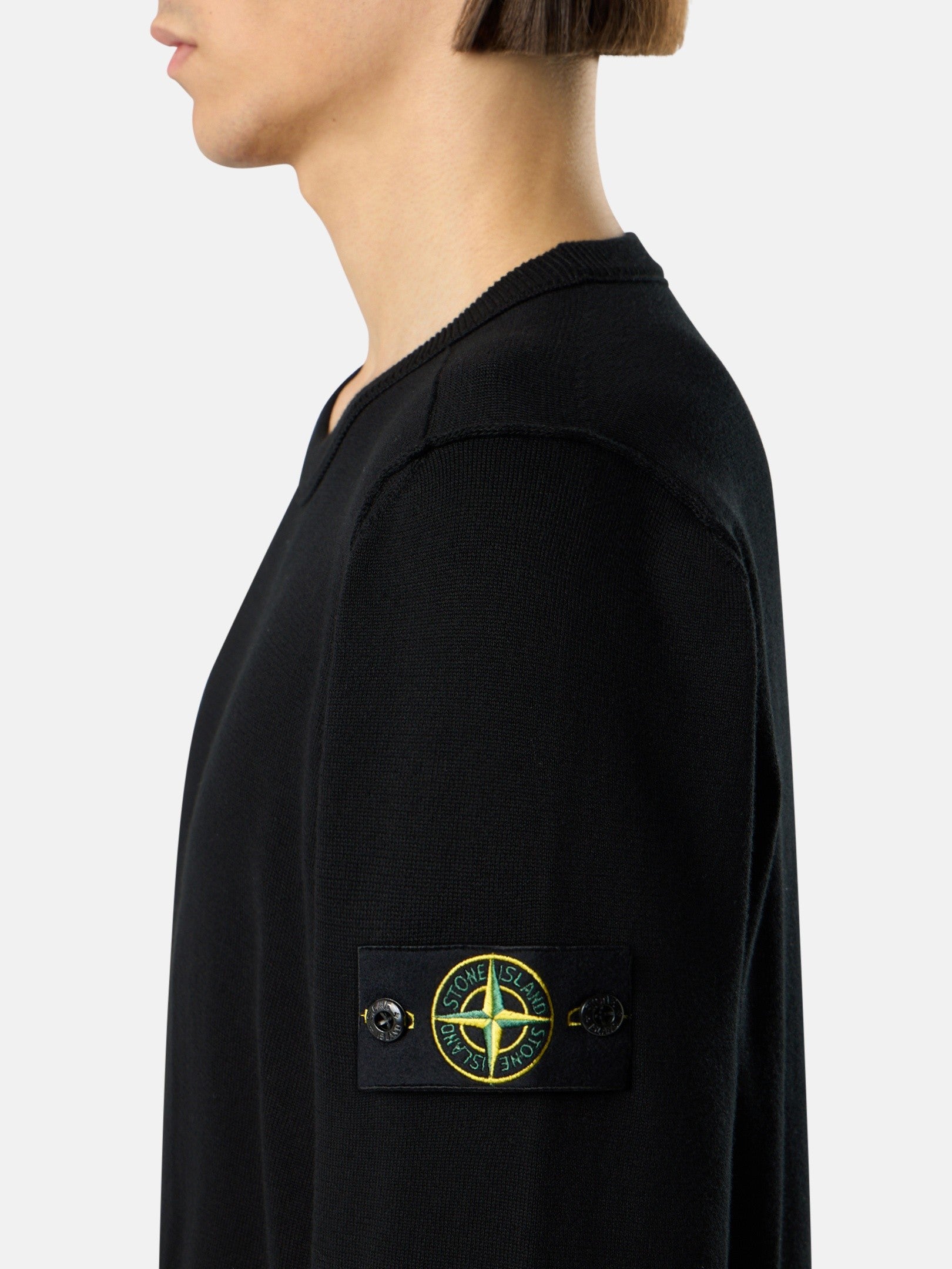 Stone Island Crewneck Jumper with Rolled Edge Seams 5100053