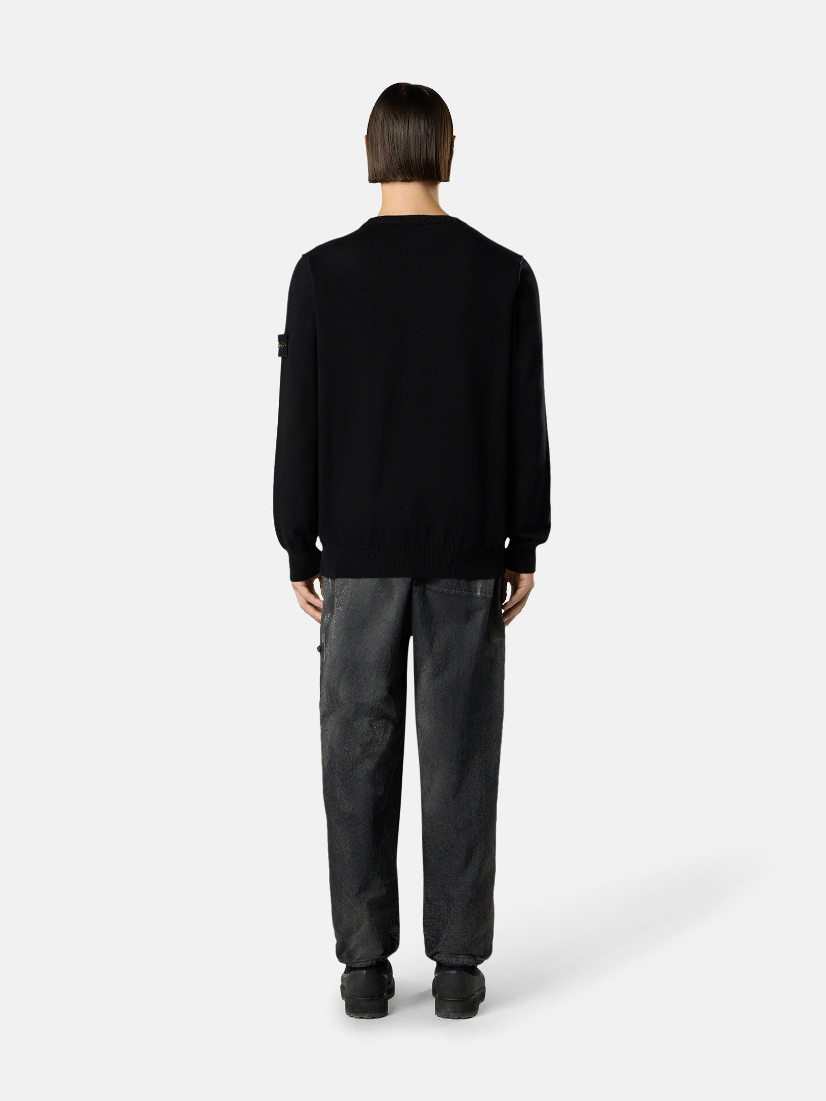 Stone Island Crewneck Jumper with Rolled Edge Seams 5100053