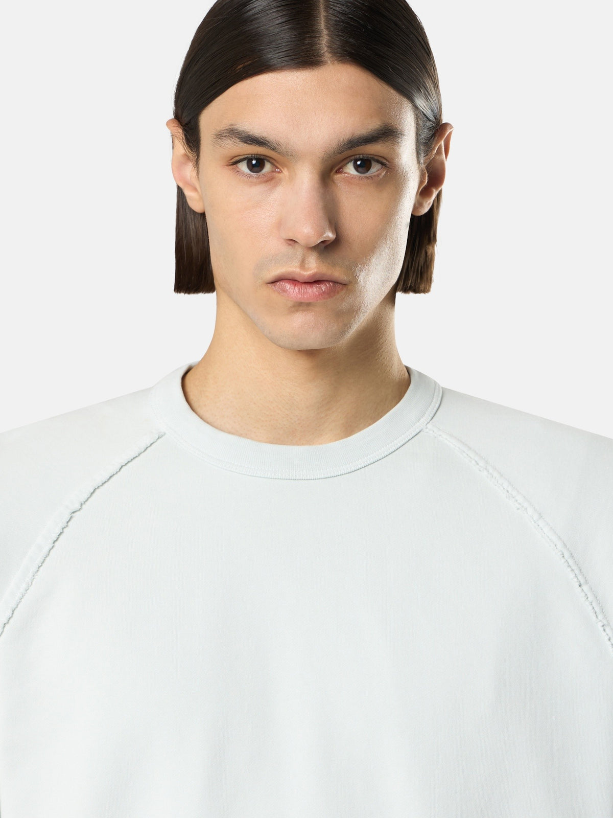 Stone Island Oversized-Fit Crewneck Sweatshirt with Raglan Sleeves 6100041