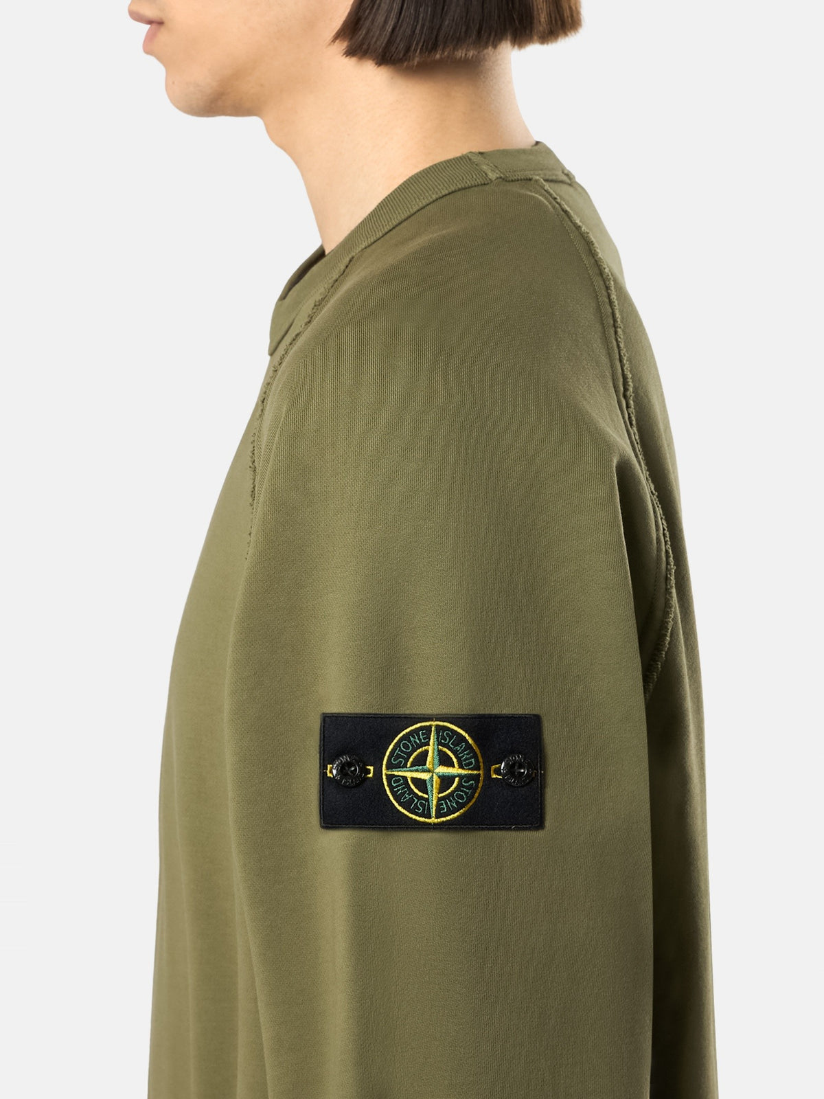 Stone Island Oversized-Fit Crewneck Sweatshirt with Raglan Sleeves 6100041